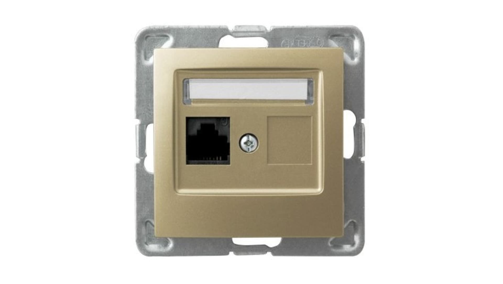 

IMPRESJA Gniazdo komputerowe pojedyncze RJ45 kat.5e MMC złoty metalik GPK-1Y/K/m/28