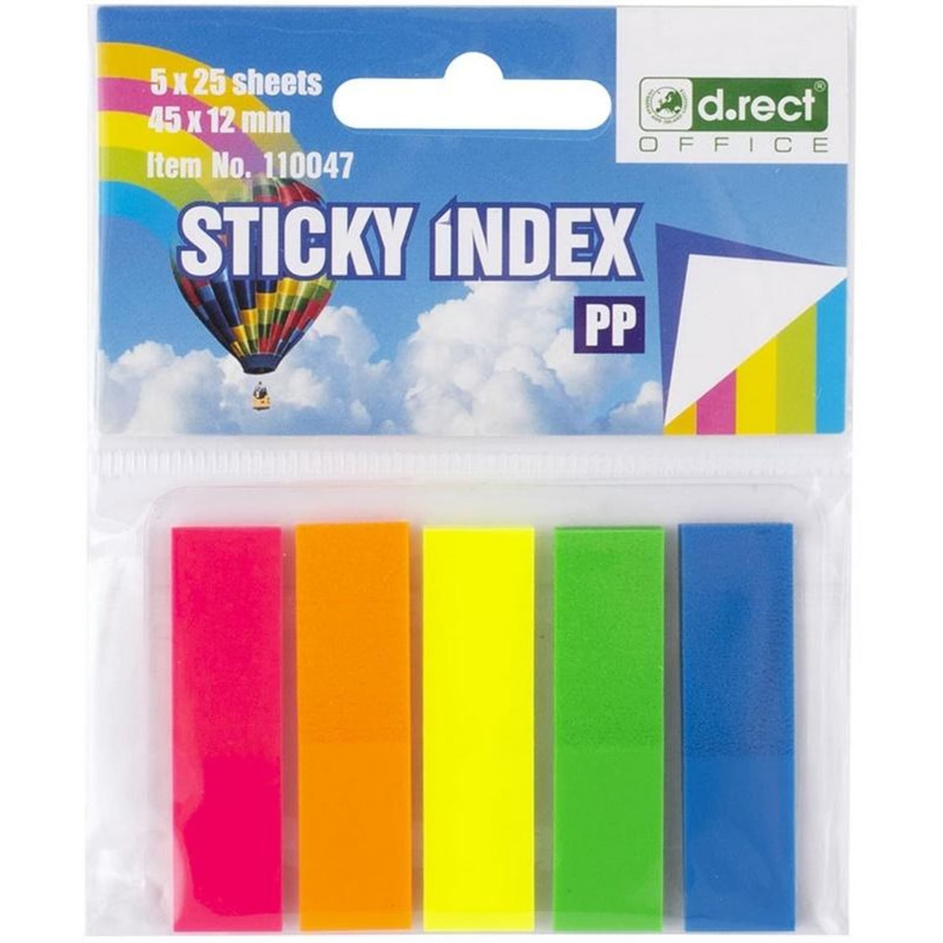 

Zakładki indeksujące PP neon 45x12mm