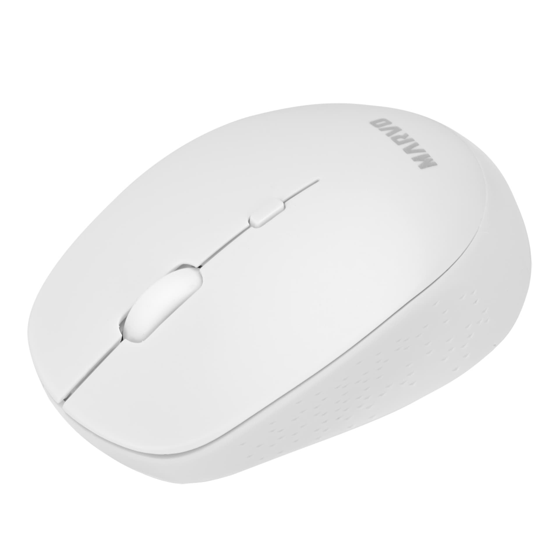 

Marvo Mysz WM103WH, 1600DPI, 2.4 [GHz], optyczna, 4kl., bezprzewodowa, biała, 1 szt AA, biurowa, cicha