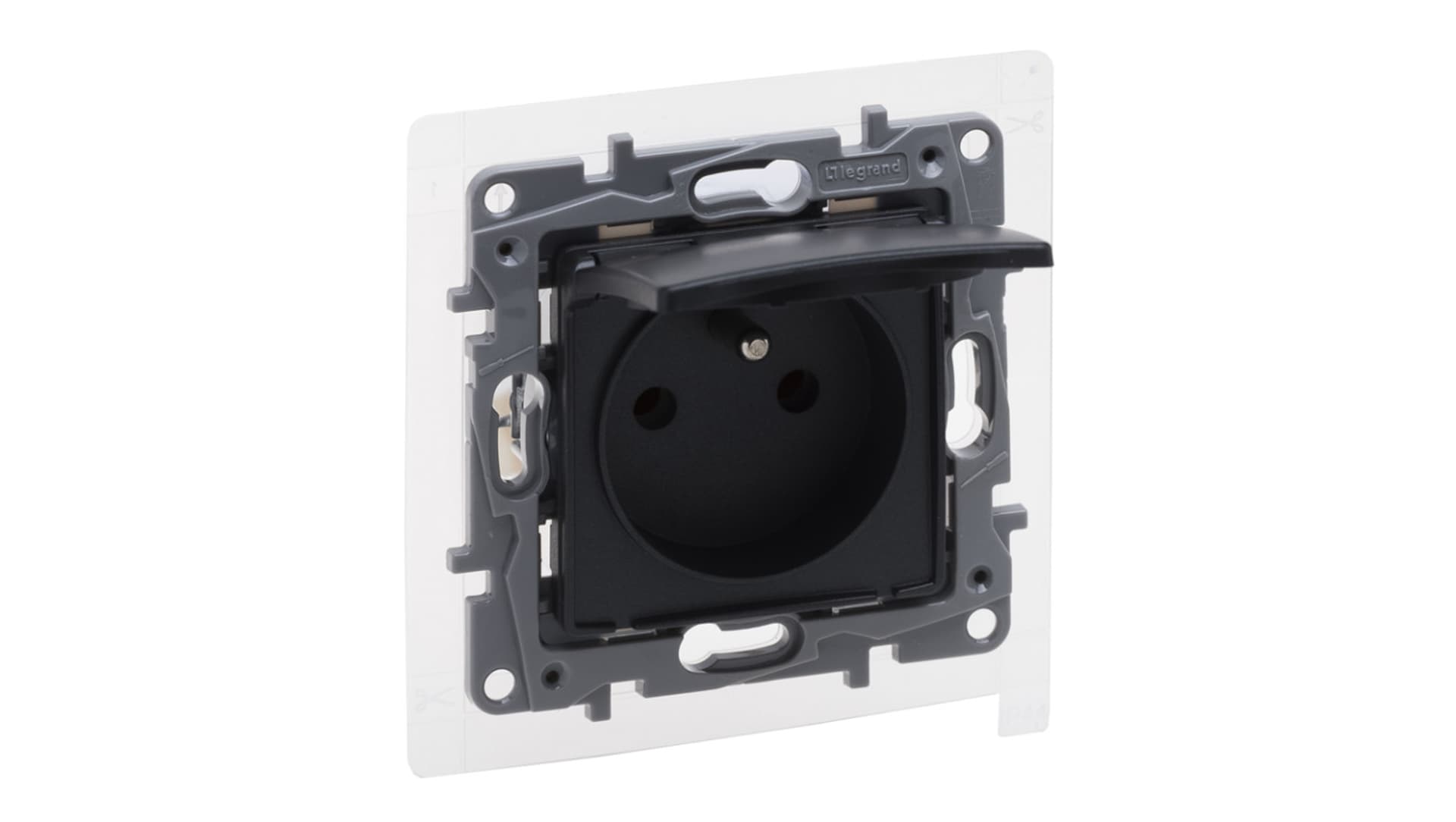 

Niloe Selection Gniazdo 2p+z IP44 16A 250V z przesłoną, zaciski śrubowe antracyt 762237