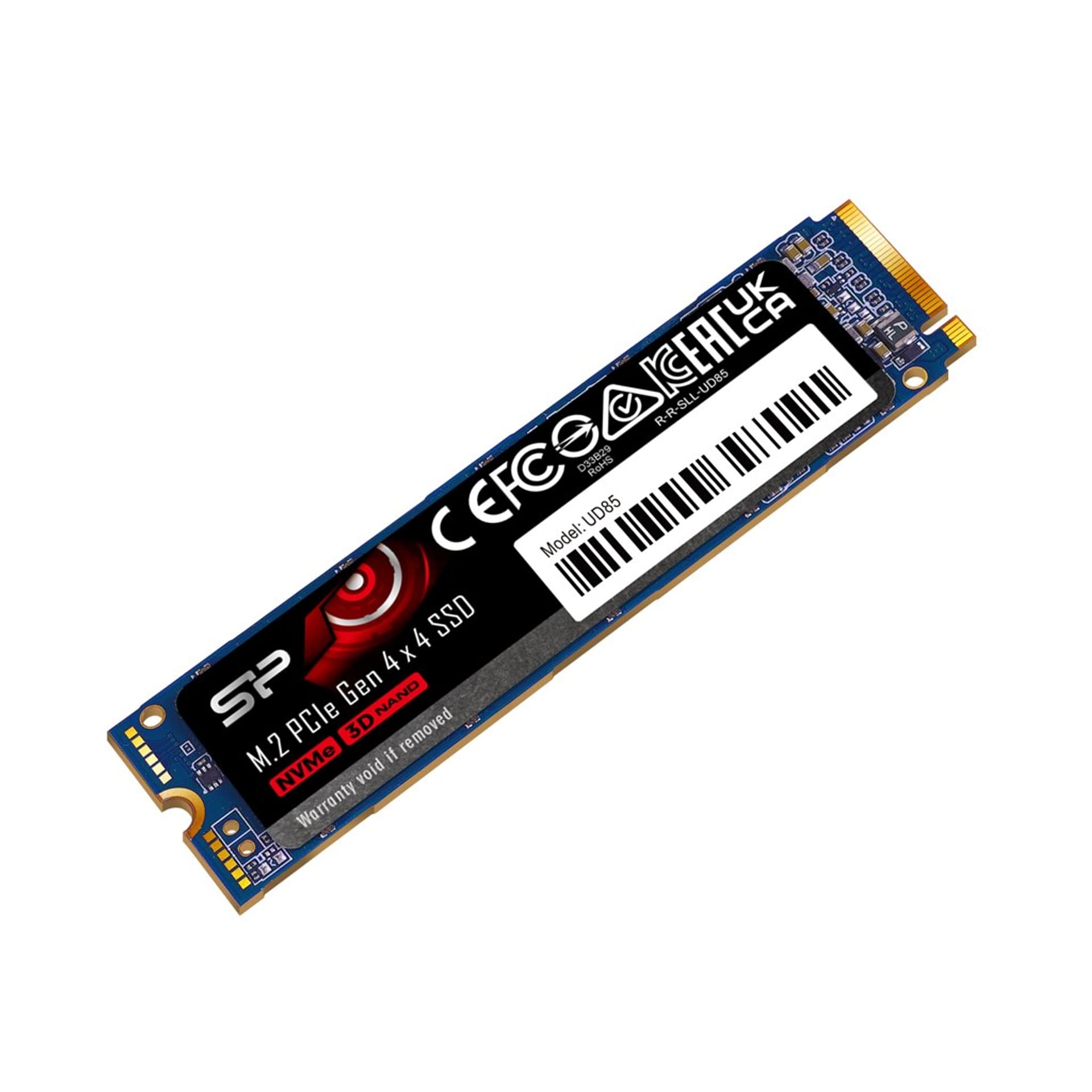 

Dysk SSD Silicon Power UD85 250GB M.2 PCIe NVMe Gen4x4 NVMe 1.4 3300/1300 MB/s