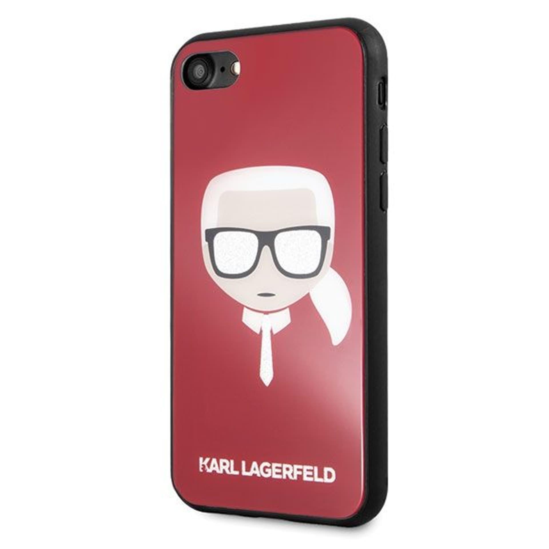 

Karl Lagerfeld KLHCI8DLHRE iPhone 7/8 SE 2020 / SE 2022 czerwony/red Iconic Glitter Karl`s Head