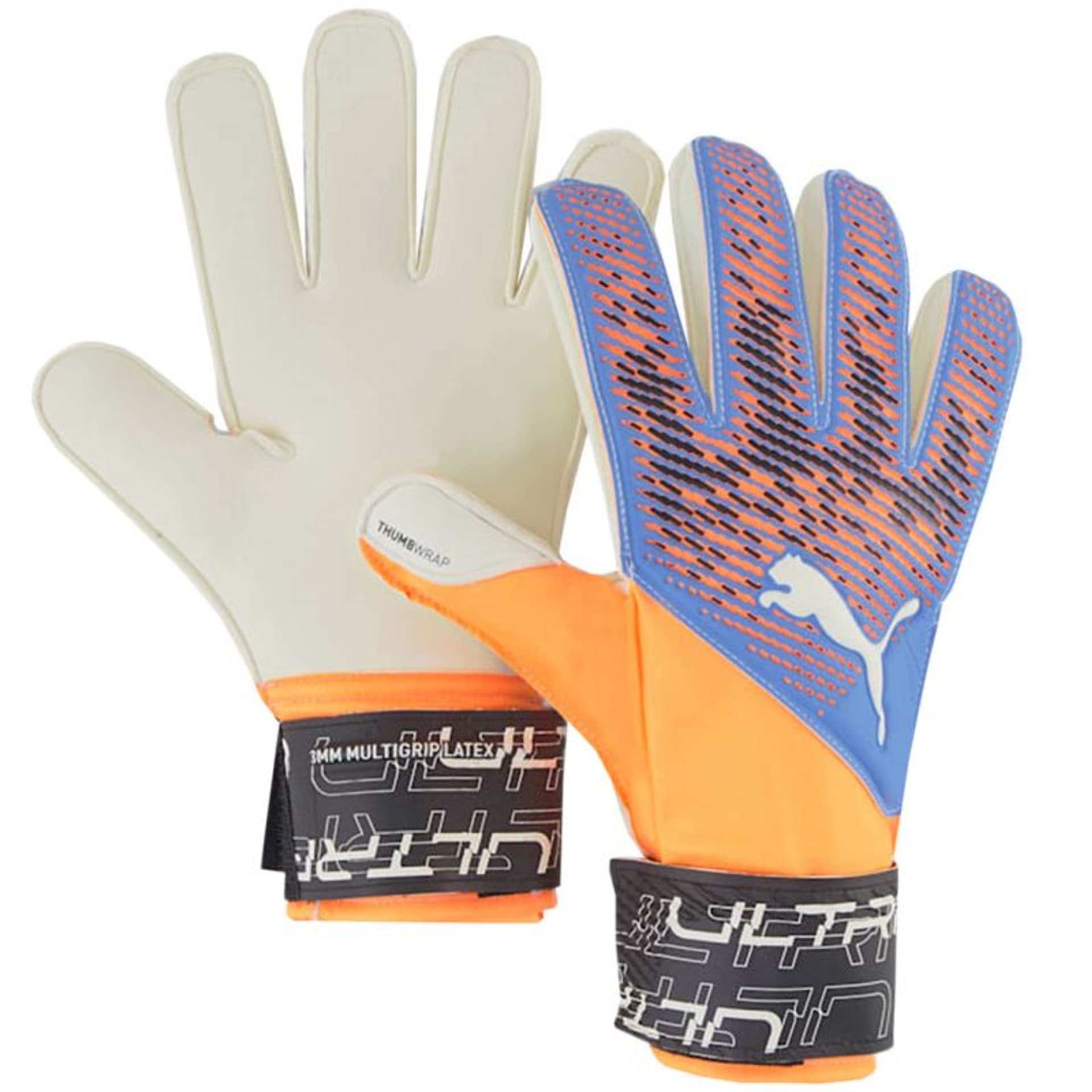 

Rękawice bramkarskie Puma Ultra Grip 3 RC 41816 (kolor Niebieski. Pomarańczowy, rozmiar 5)