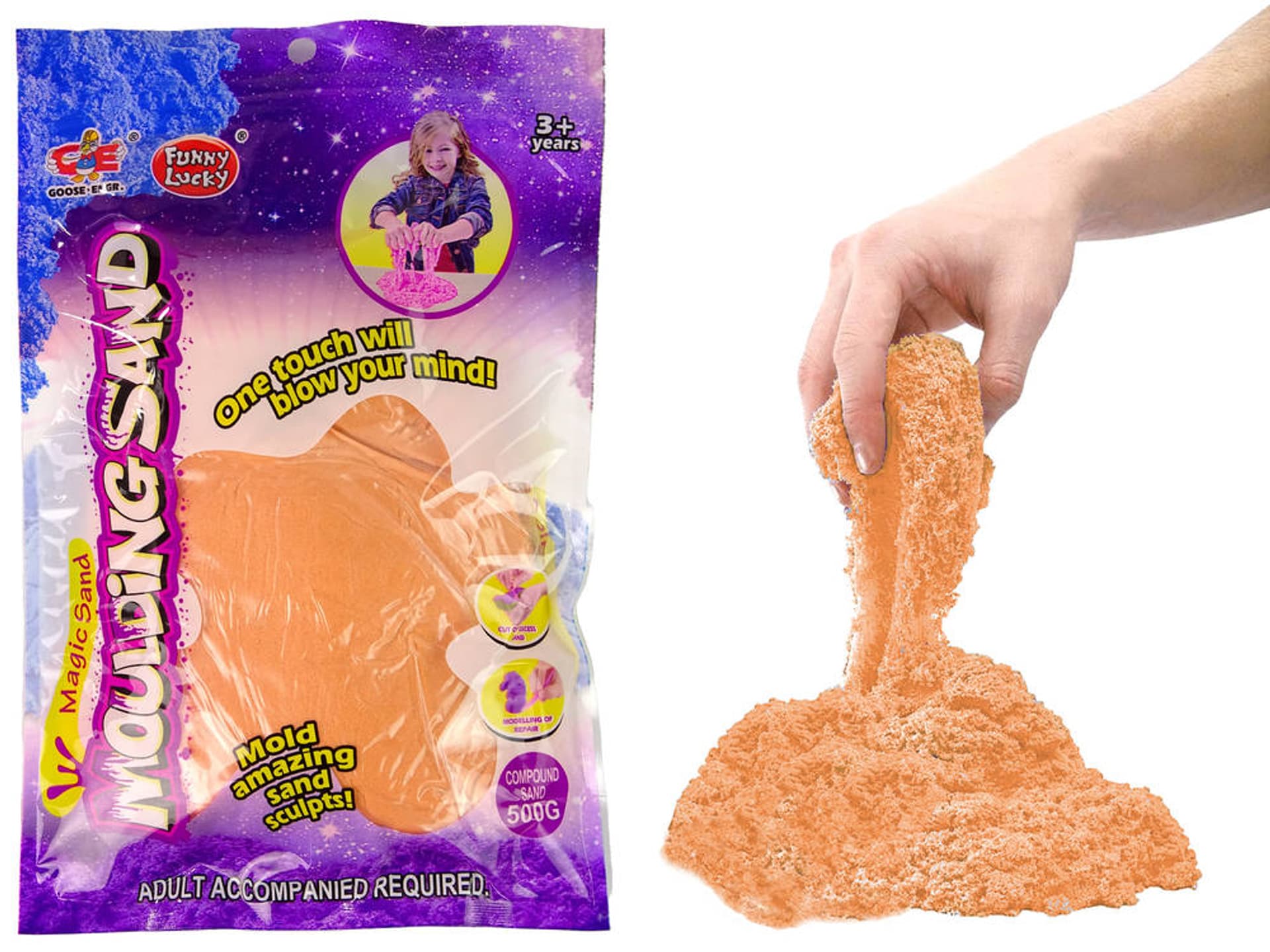 

Piasek Kinetyczny Kolor Pomarańczowy 500g Magic Sand Zapas