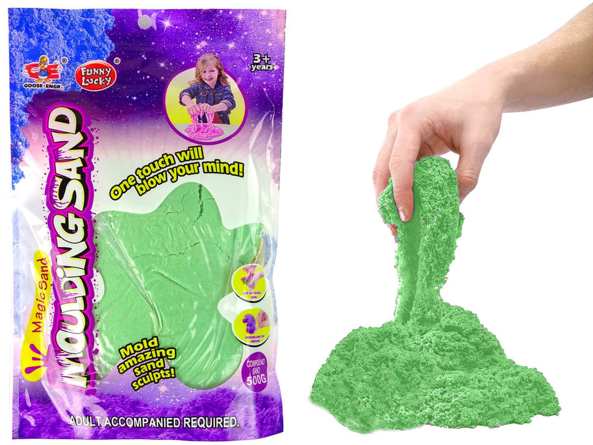 

Piasek Kinetyczny Kolor Zielony 500g Magic Sand Zapas