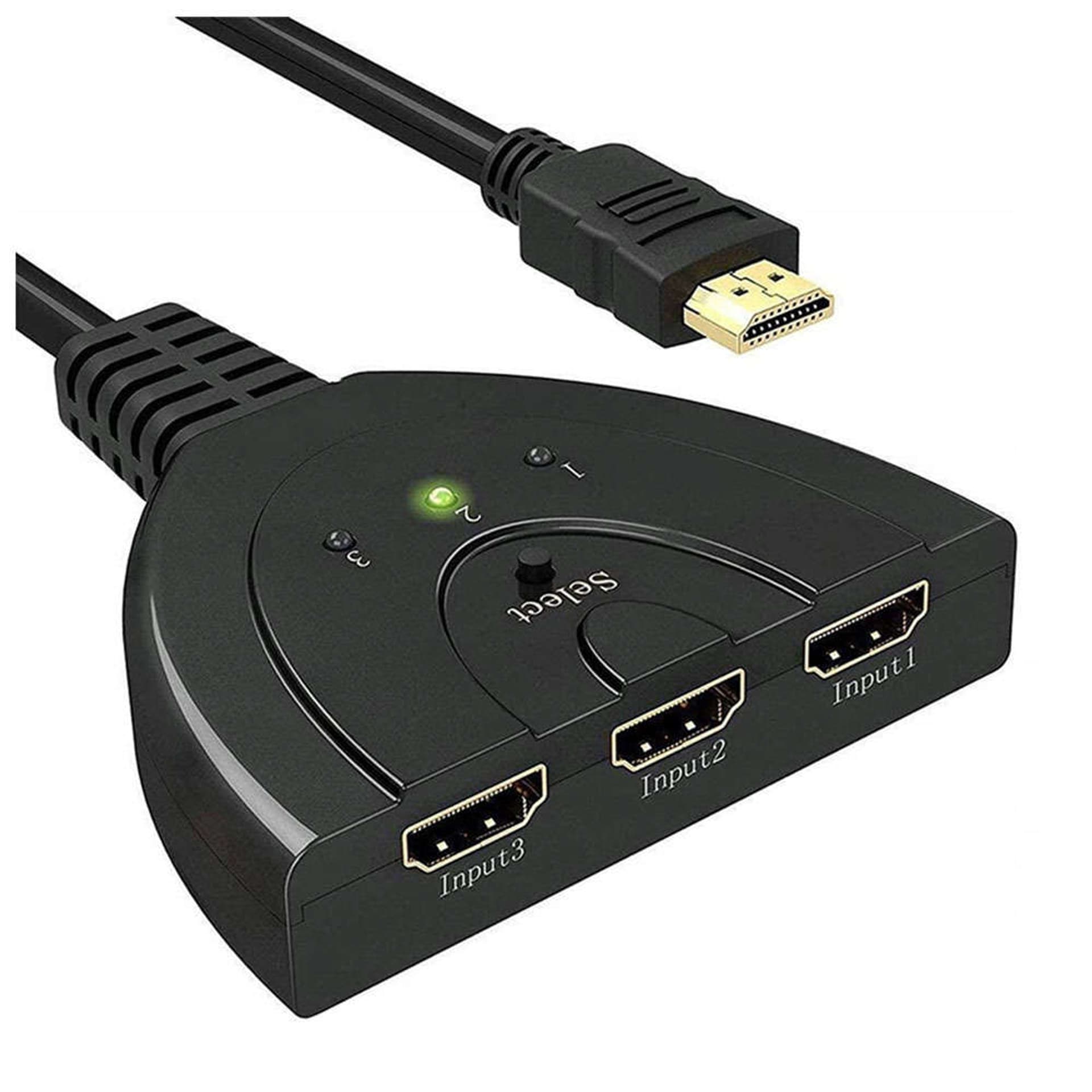 

Rozdzielacz Switch 3x HDMI Full HD 1080p do konsoli telewizora DVD Czarny