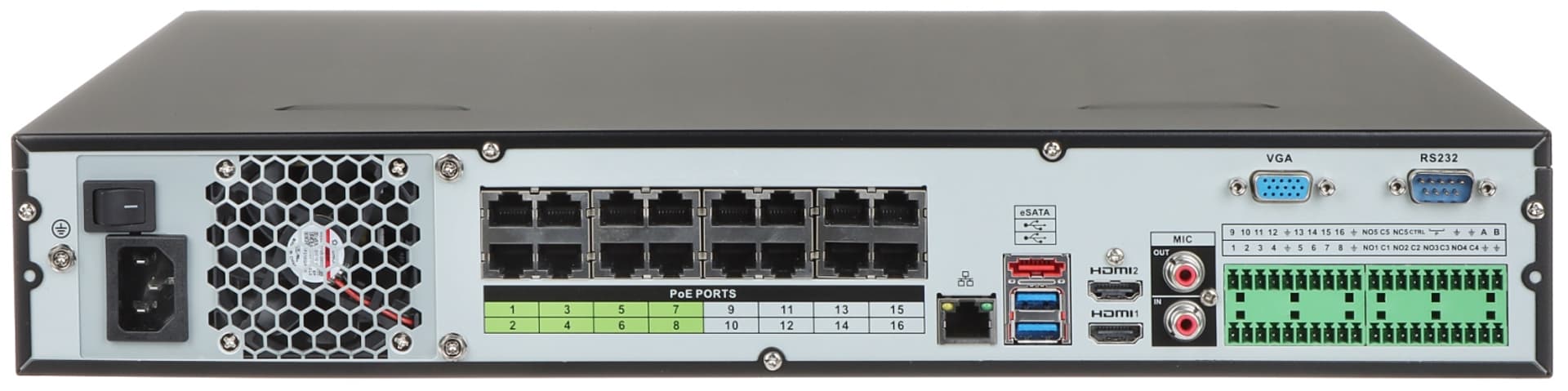 

REJESTRATOR IP BCS-L-NVR3204-A-4K-16P-AI 32 KANAŁY, 16 PoE +eSATA BCS Line