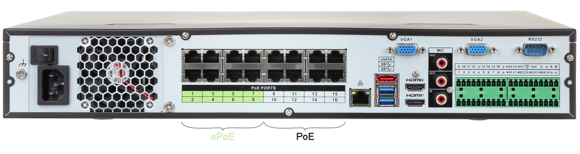 

REJESTRATOR IP BCS-NVR1604-4K-P-III 16 KANAŁÓW, 16 PoE +eSATA BCS Line