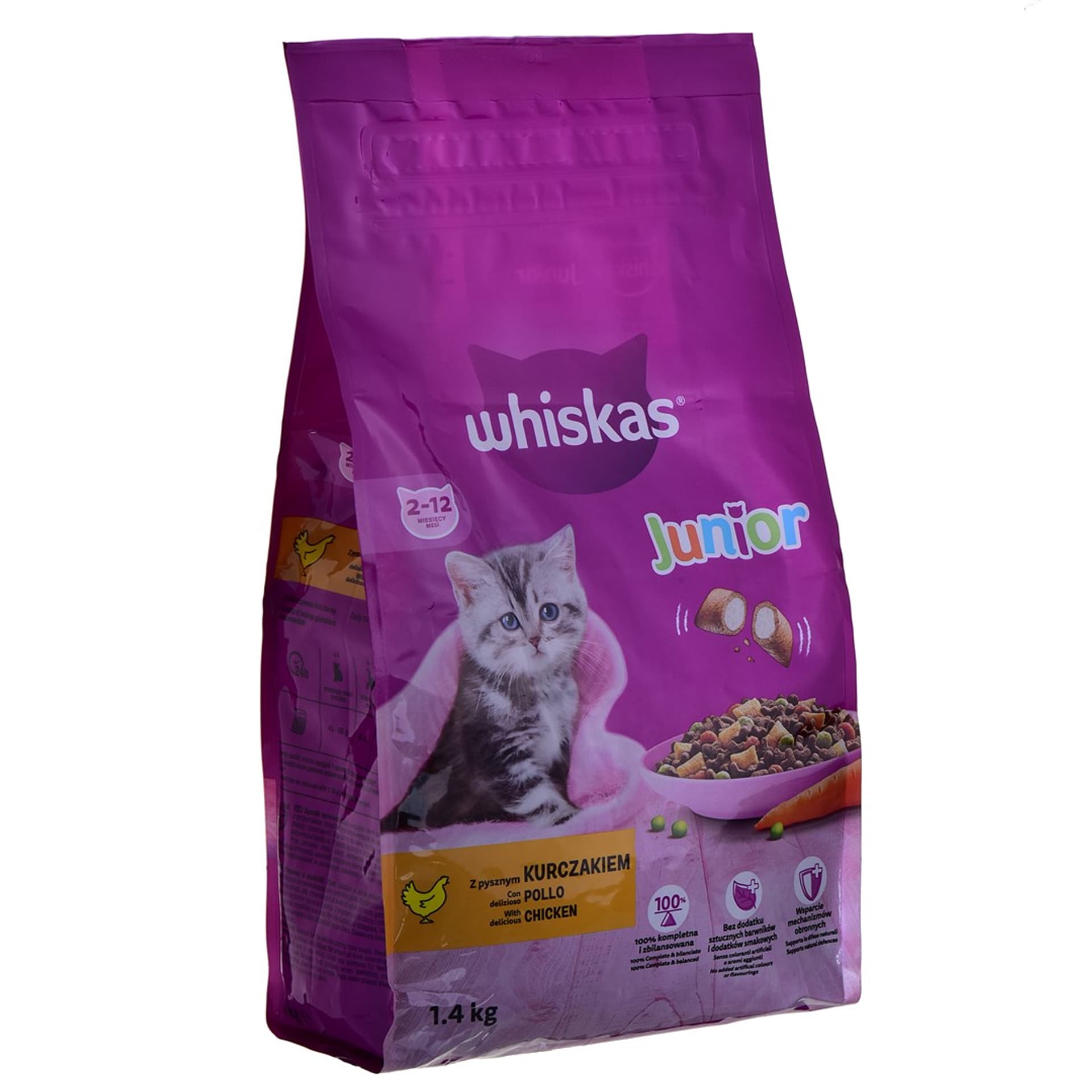

WHISKAS Sucha karma z kurczakiem dla kociąt 1,4KG