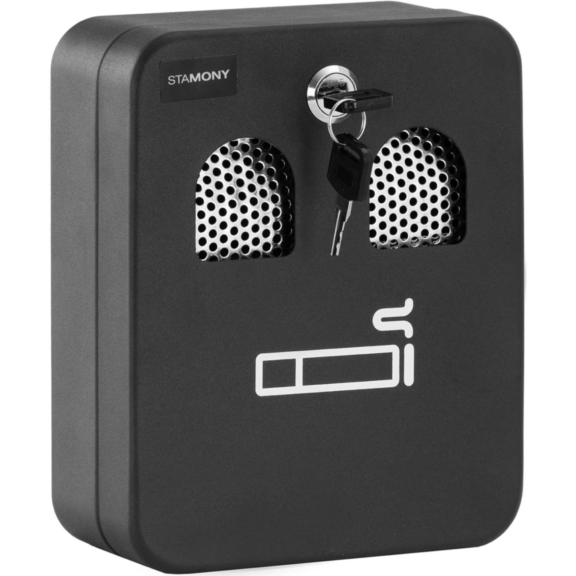 

Popielniczka ścienna z wyjmowanym pojemnikiem zamykana na klucz 20 x 16 x 8 cm