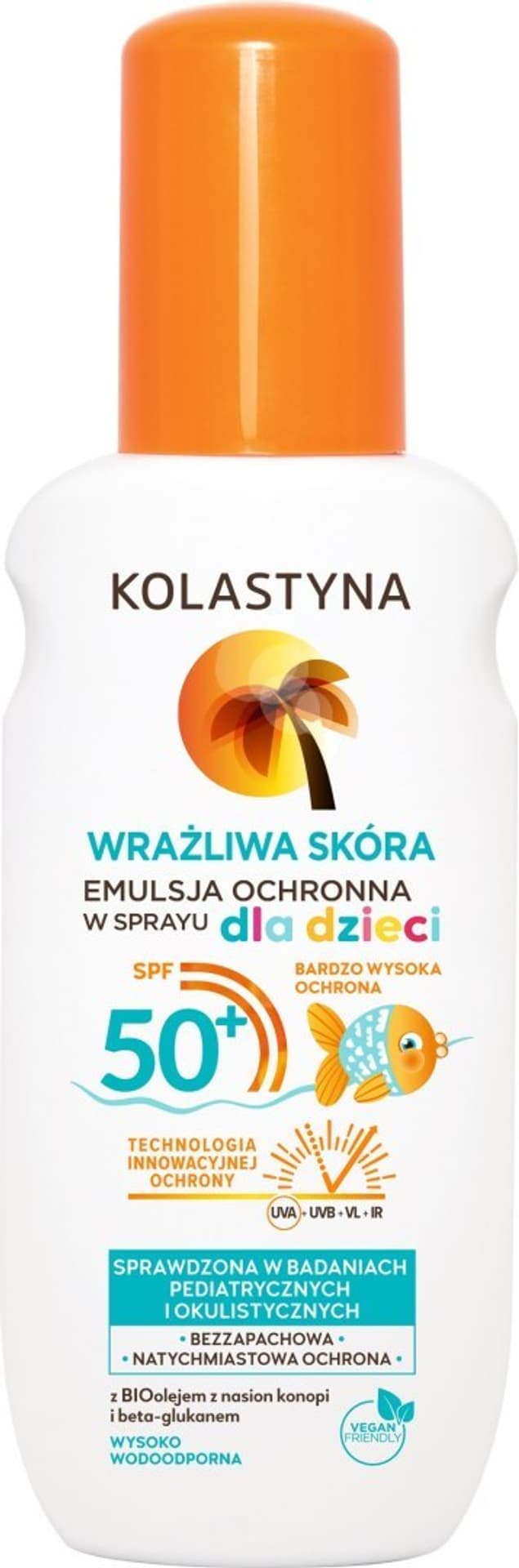 

Kolastyna Opalanie Emulsja ochronna do opalania w sprayu dla dzieci SPF50+ 150ml