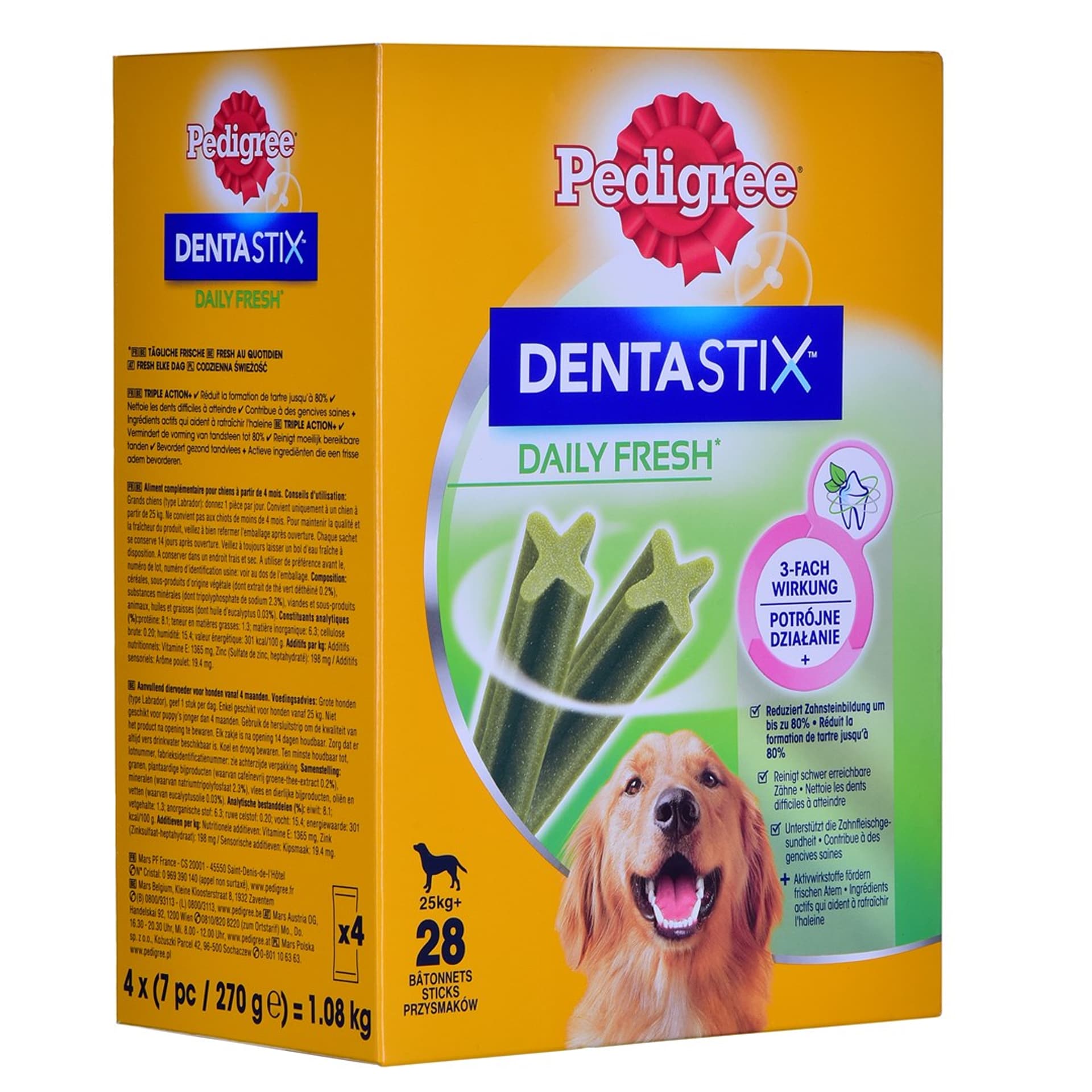 

PEDIGREE Przysmak DentaStix Fresh dla psa 4x270g