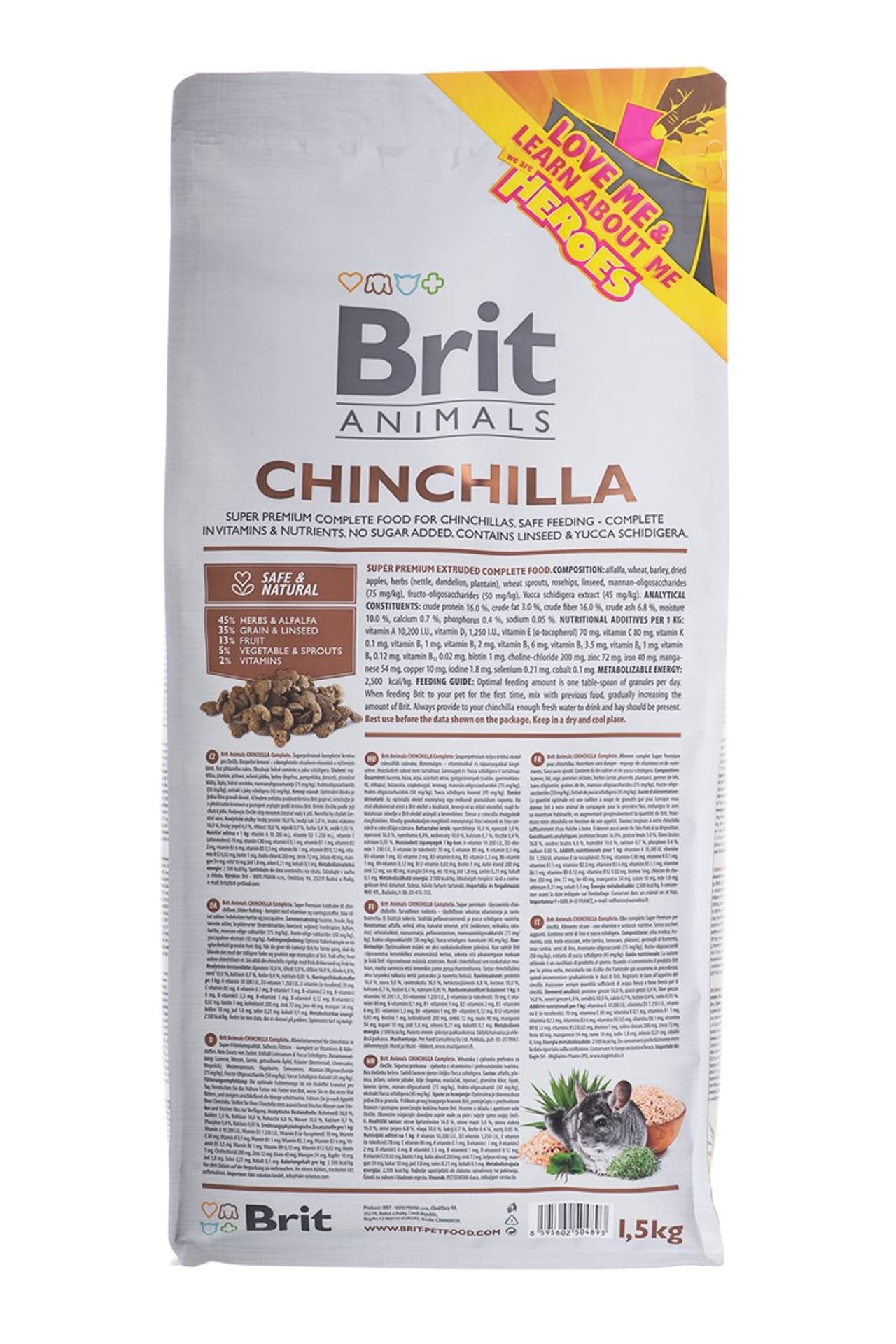 

Brit Animals CHINCHILA COMPLETE 1,5kg