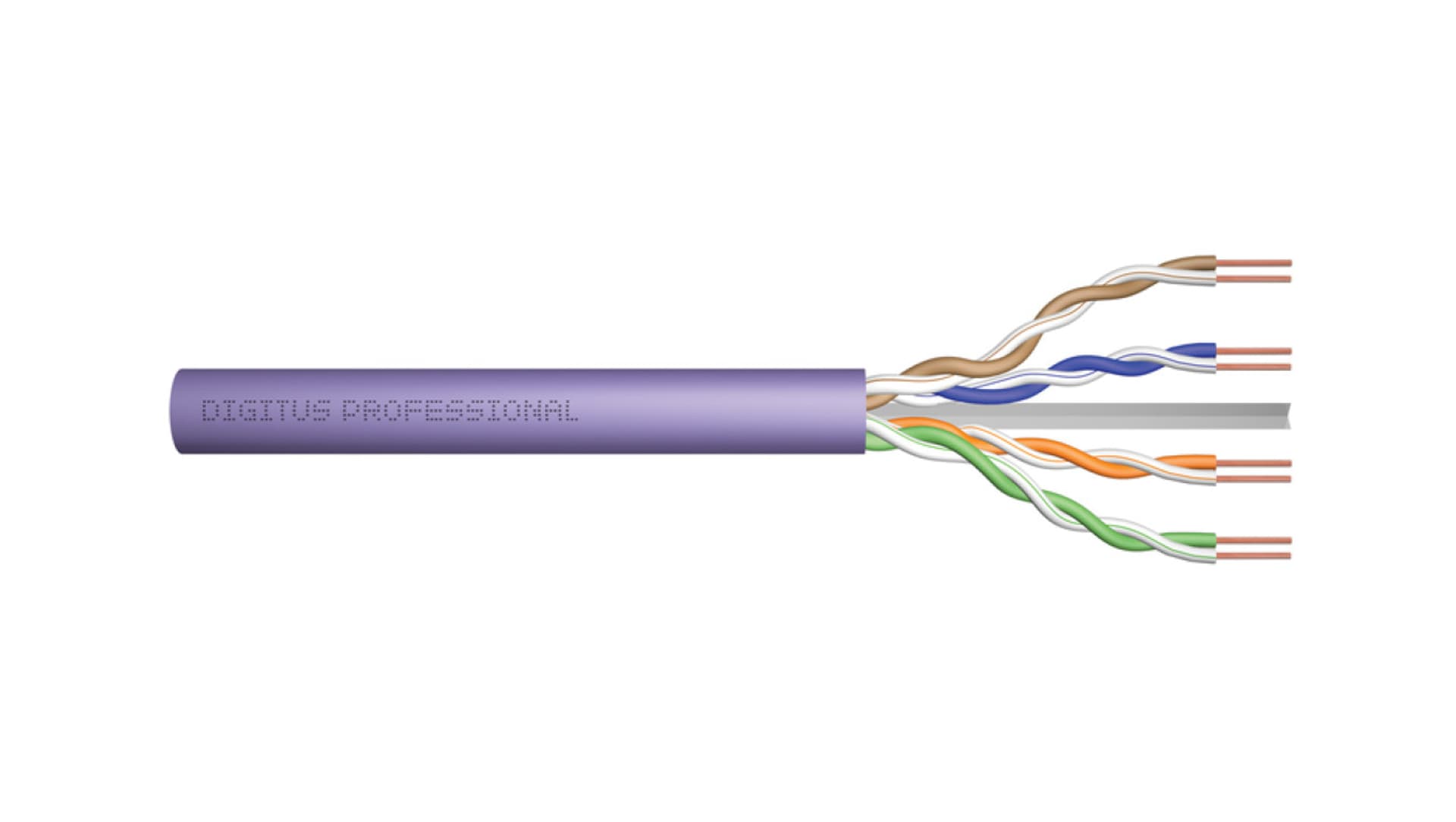 

Kabel teleinformatyczny instalacyjny kat.6, U/UTP, Dca, drut, AWG 23/1, LSOH, 50m, fioletowy