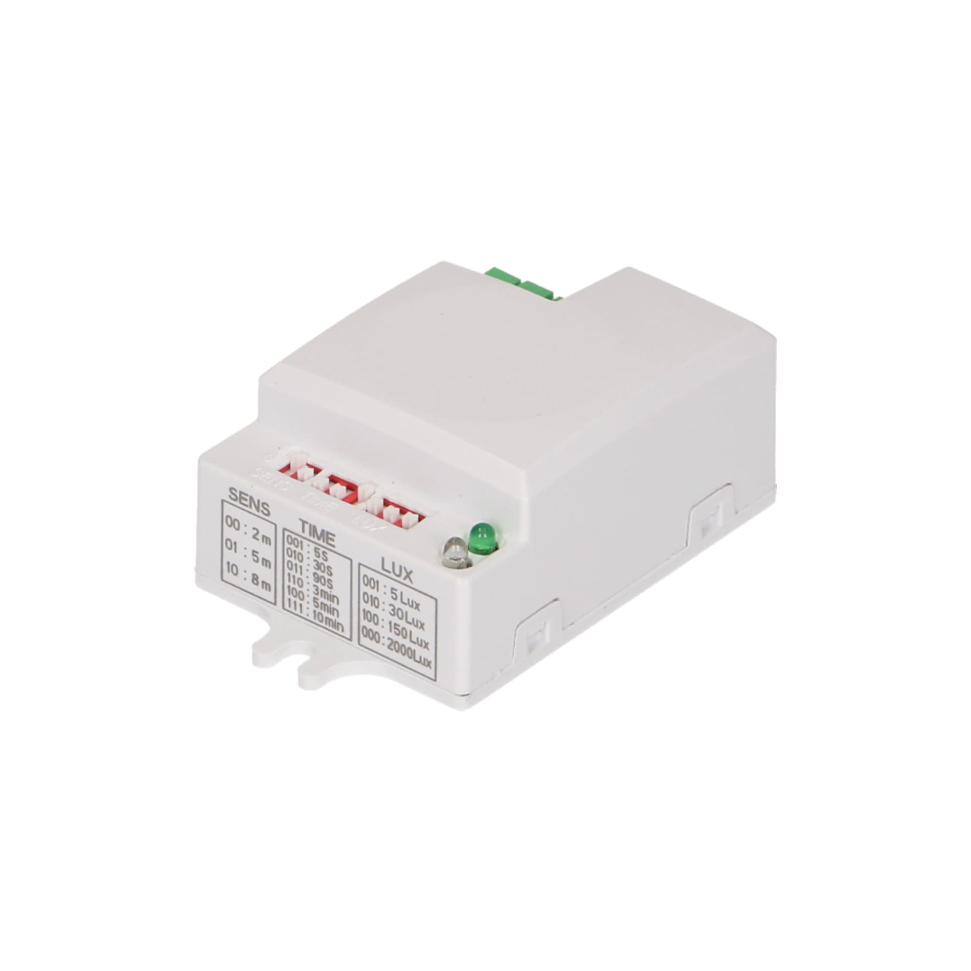 

Mikrofalowy czujnik ruchu mini , 360/180st. z regulacją zworkową, IP20, 1200W