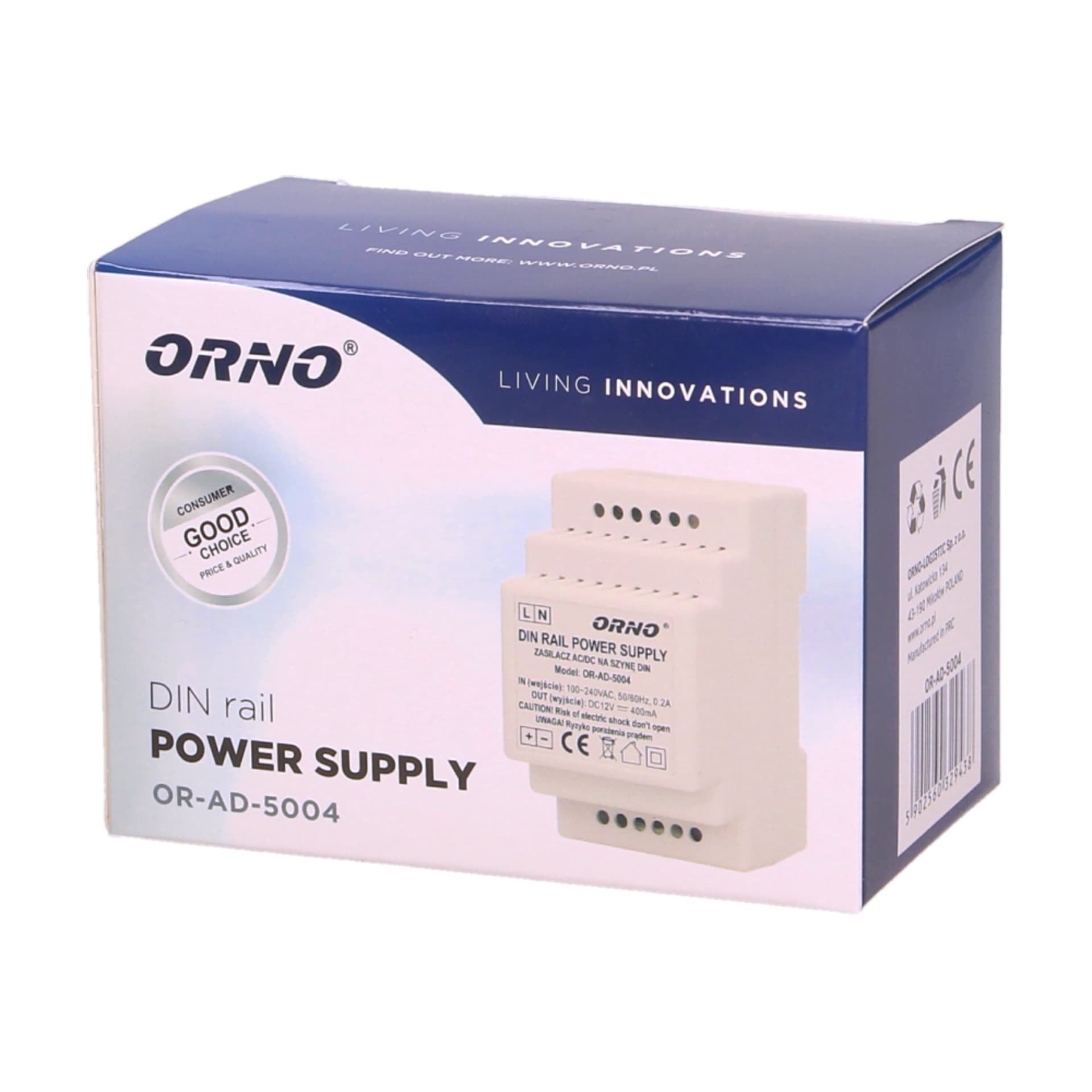 

Zasilacz impulsowy na szynę DIN 12V, 0,4A