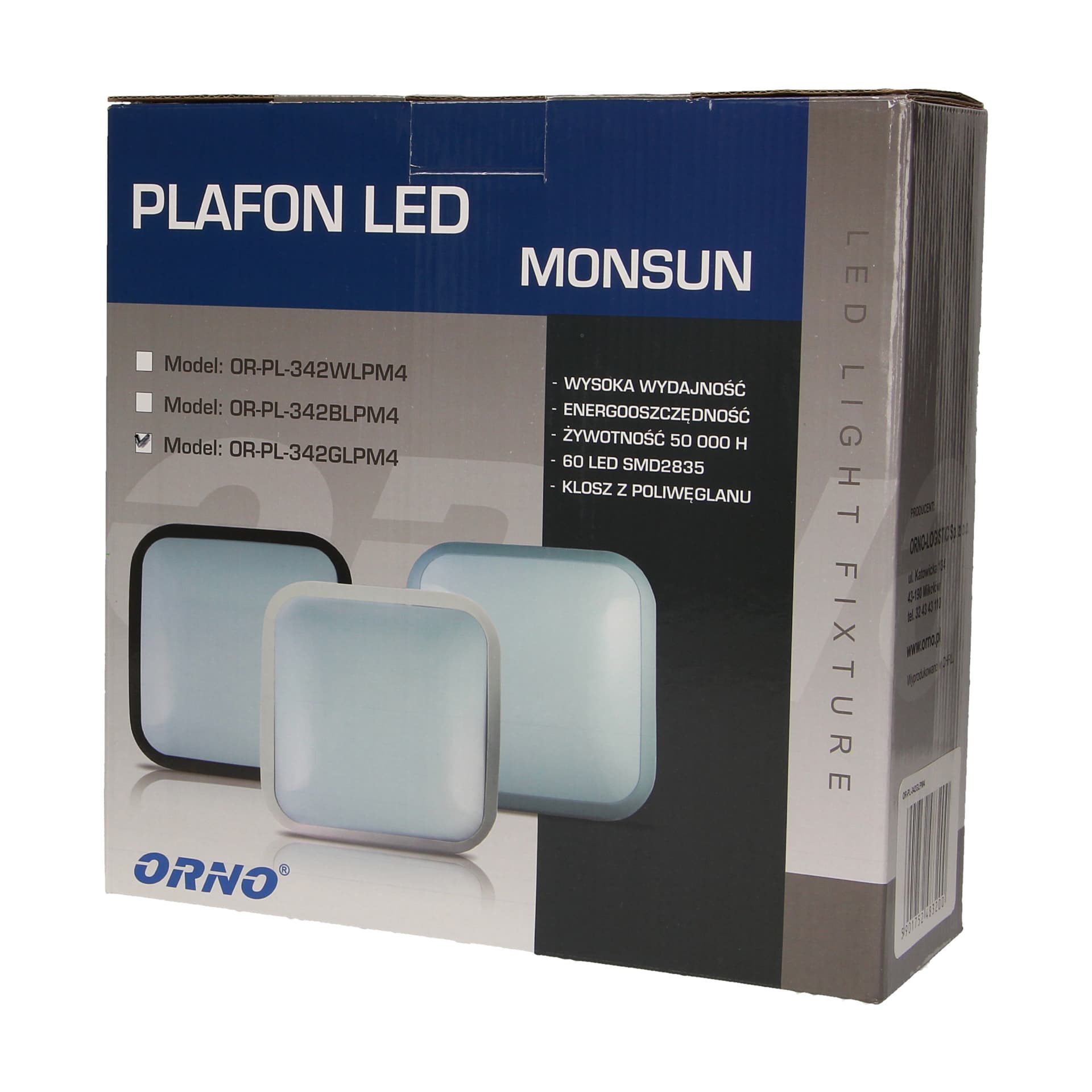 

Plafon MONSUN LED 15W, srebrny