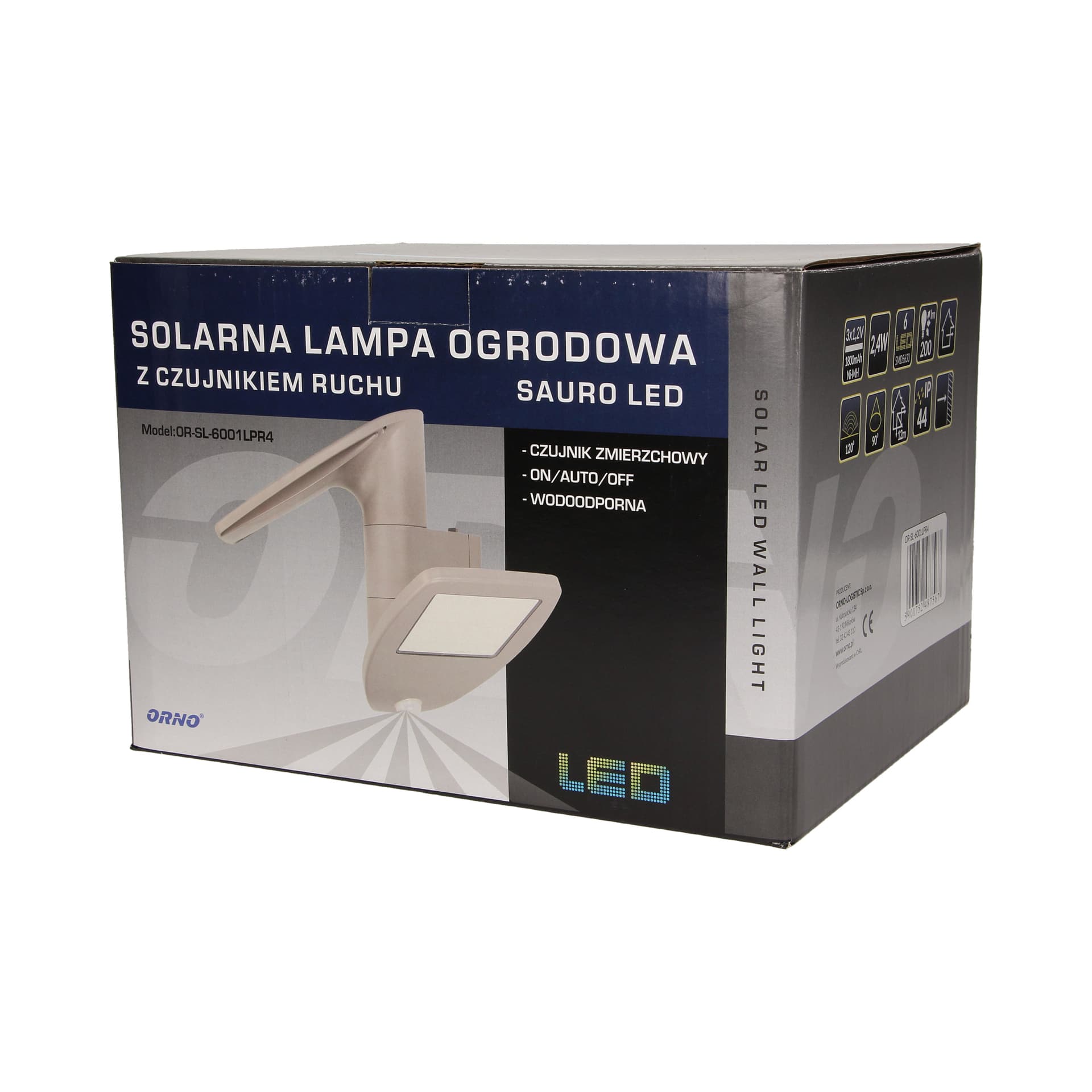 

Lampa ogrodowa, solarna SAURO LED z czujnikiem ruchu