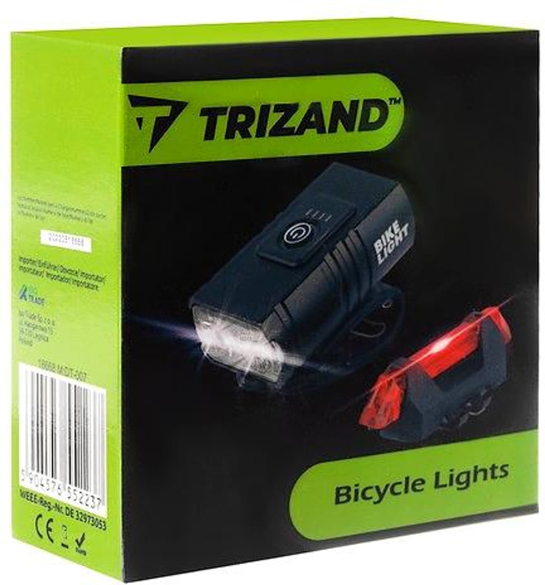 

Lampka rowerowa 4T6 USB + tylne światło 15916 - uniwersalny Trizand