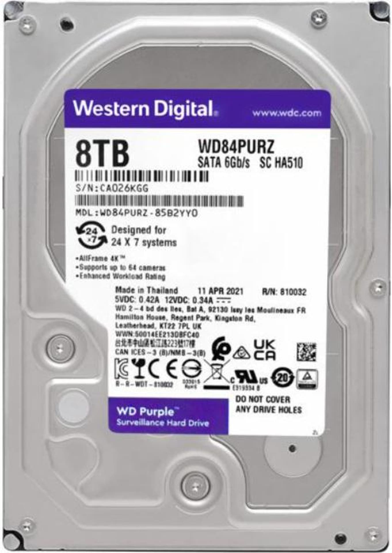 

DYSK WD PURPLE 8TB WD84PURZ