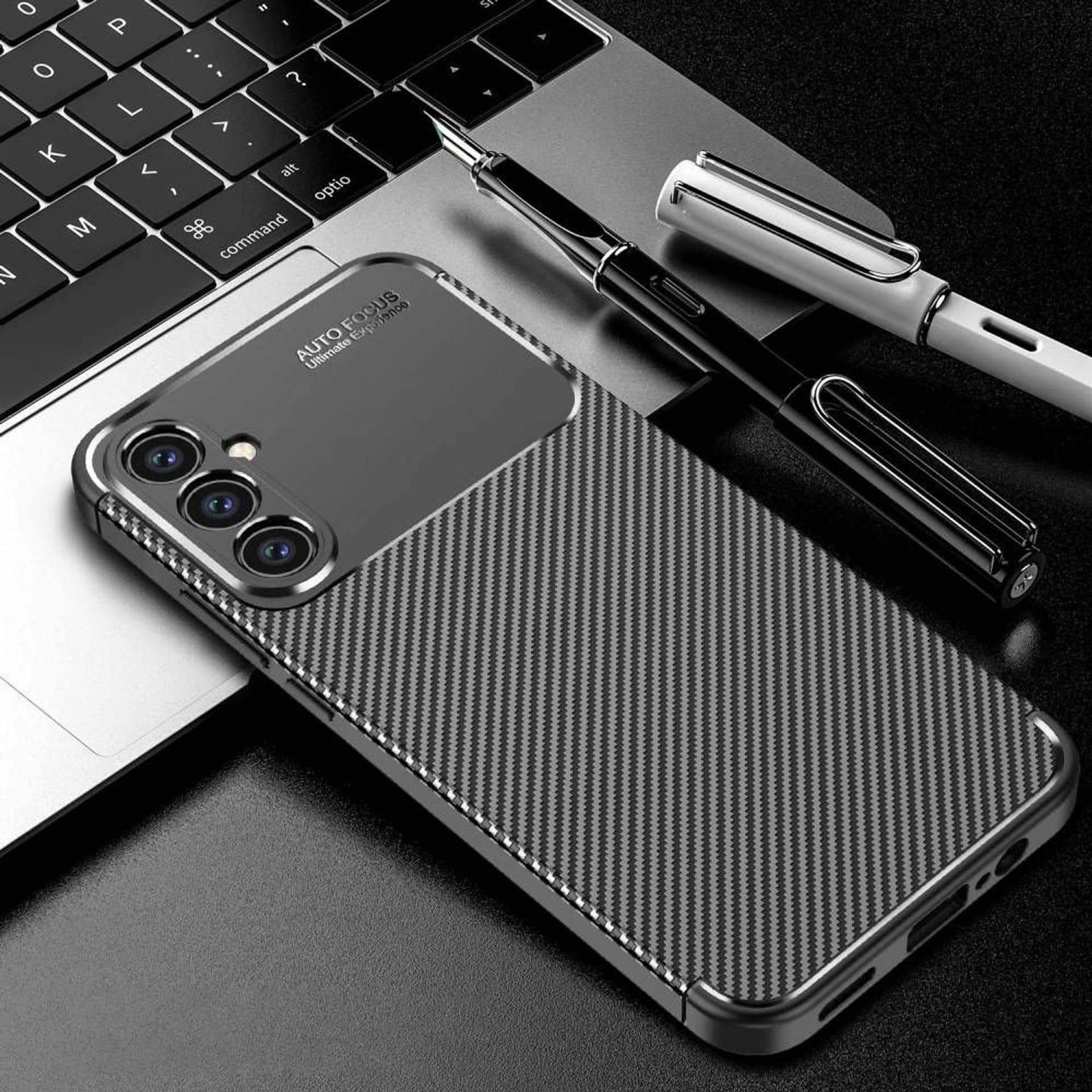 

Etui SAMSUNG GALAXY A34 5G Pancerne Shockproof Nexeri Carbon Fiber czarne