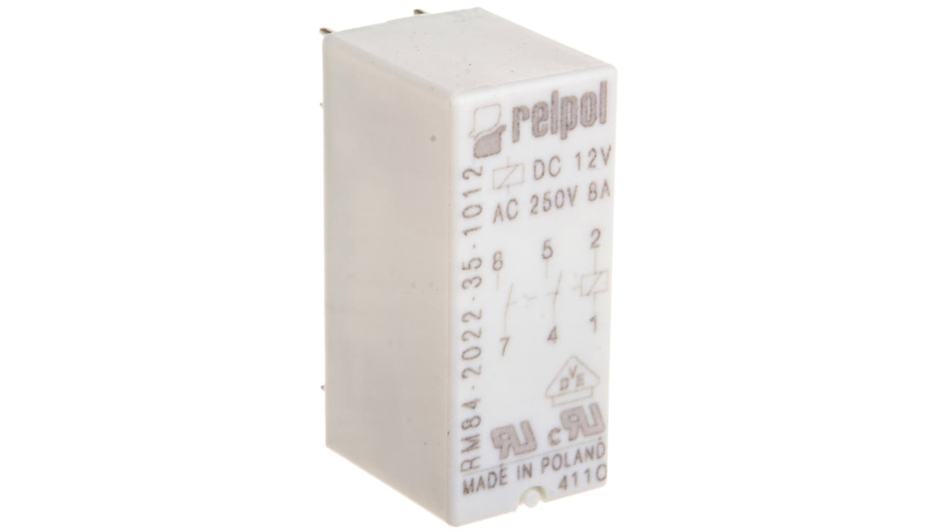 

Przekaźnik miniaturowy 2Z 8A 12V DC PCB AgNi RM84-2022-35-1012 600466