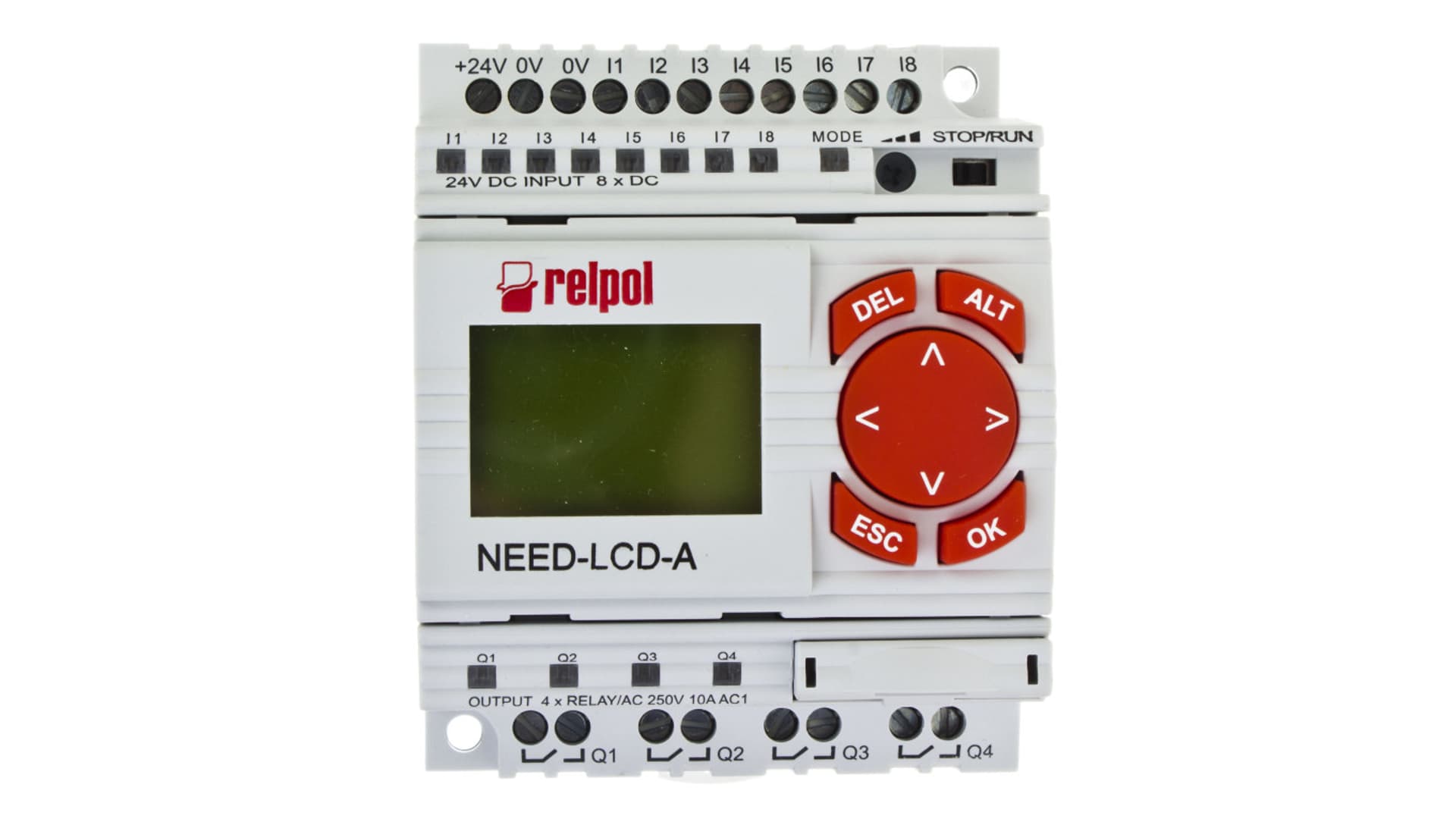 

Przekaźnik programowalny 24V DC 8we, 4wy z wyświetlaczem i klawiaturą NEED-24DC-22-08-4R-D 859359