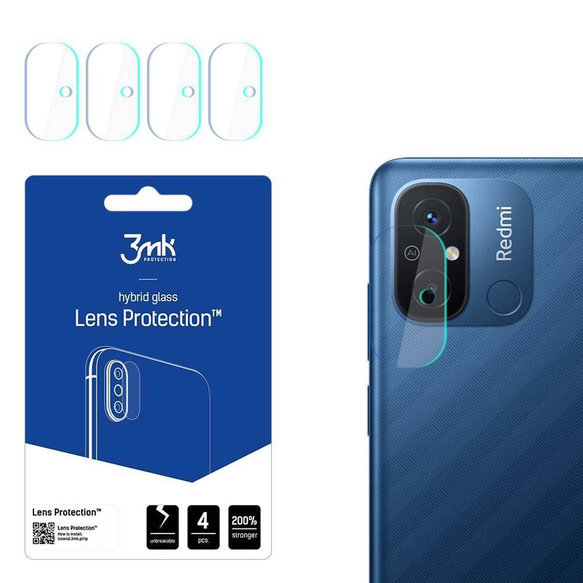 

Szkło Hybrydowe na Aparat / Obiektyw XIAOMI REDMI 12C 3mk Flexible Glass Lens