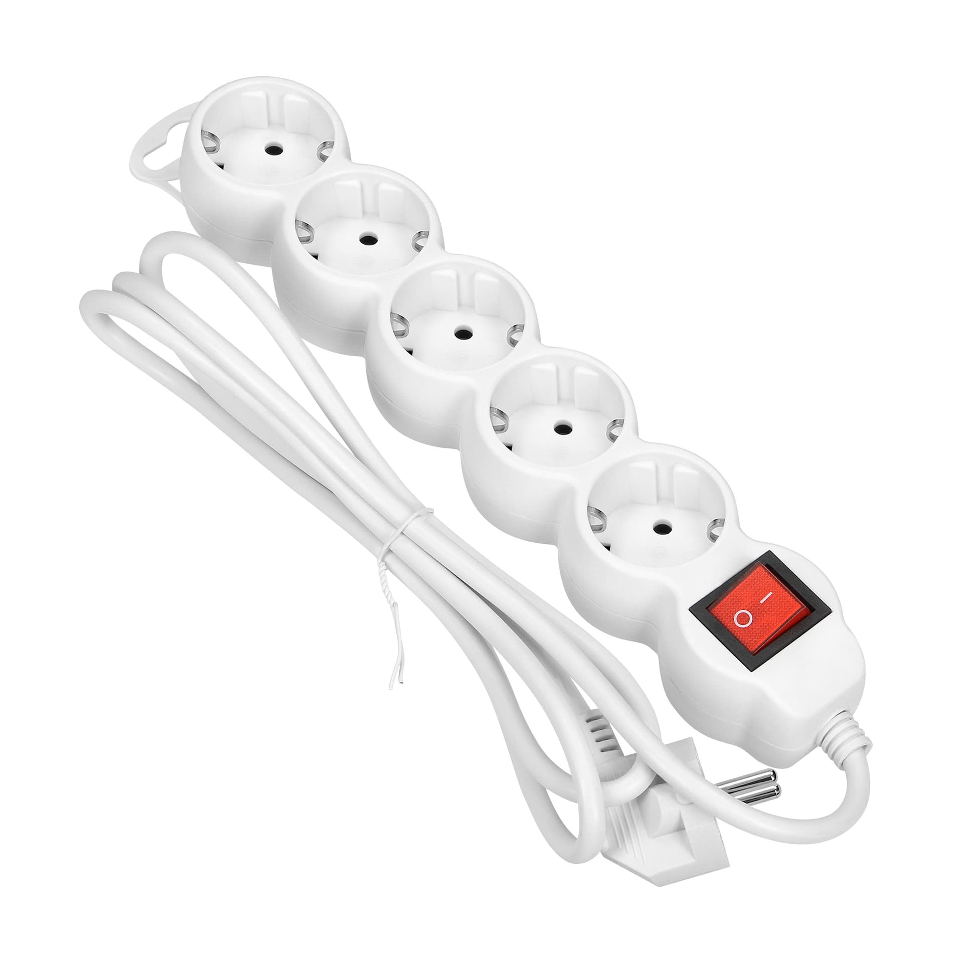 

Przedłużacz 5-krotny 2P+Z (schuko) z wyłącznikiem, 1,5m H05VV-F 3x1,0mm, Imax=10A, biały, Schuko) z wyłącznikiem/1.5m h05vv-f 3x1.0mm/imax=10a/biał