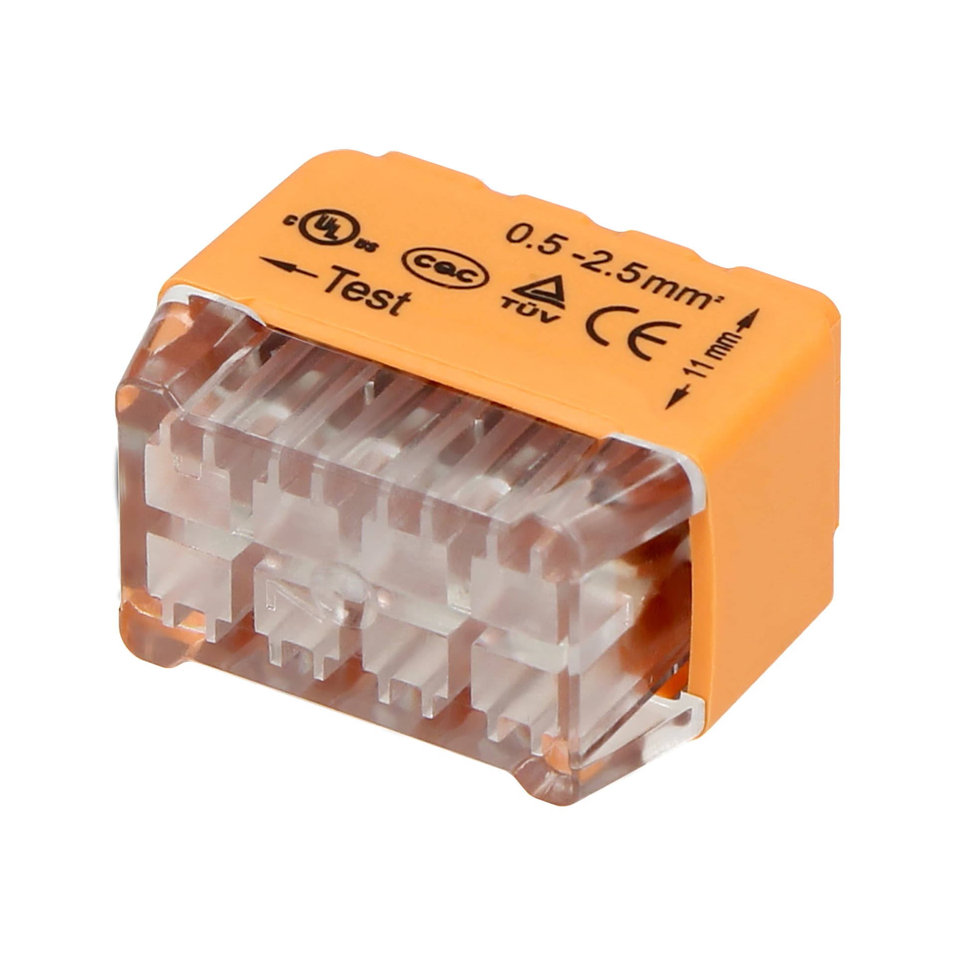 

Złączka instalacyjna wciskana 8-przewodowa; dwurzędowa; na drut 0,75-2,5mm; IEC 300V/24A; 10 szt.