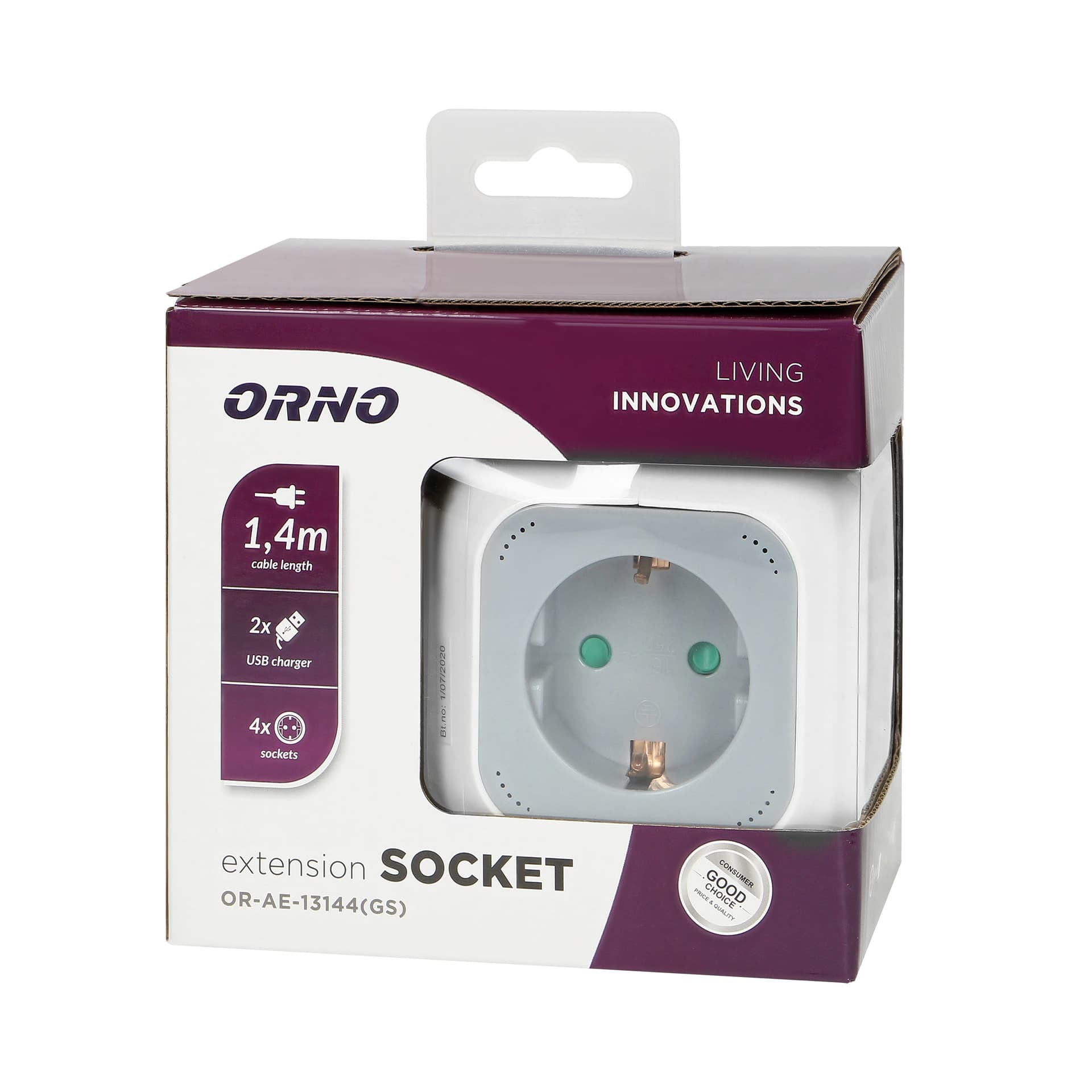 

Przedłużacz 4 krotny 2P+Z (schuko), ładowarka 2xUSB, 1,4m H05VV-F 3x1,5mm, szaro-biały, Schuko)/ładowarka 2xusb/1.4m h05vv-f 3x1.5mm/szaro-biał