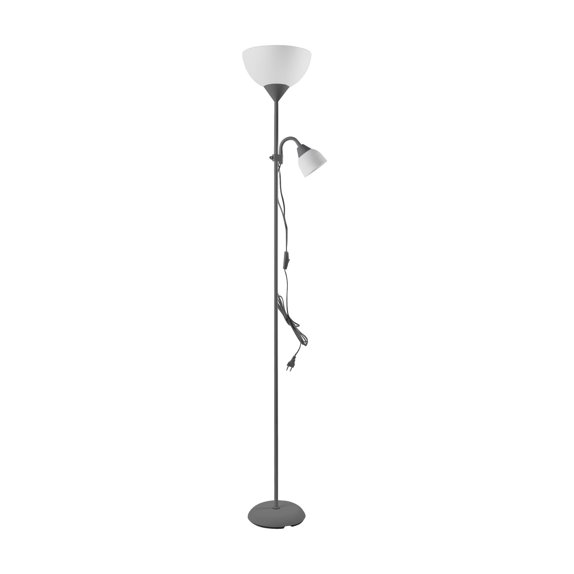 

Lampa stojąca podłogowa URLAR, 175 cm, max 25W E27, max 25W E14, szara