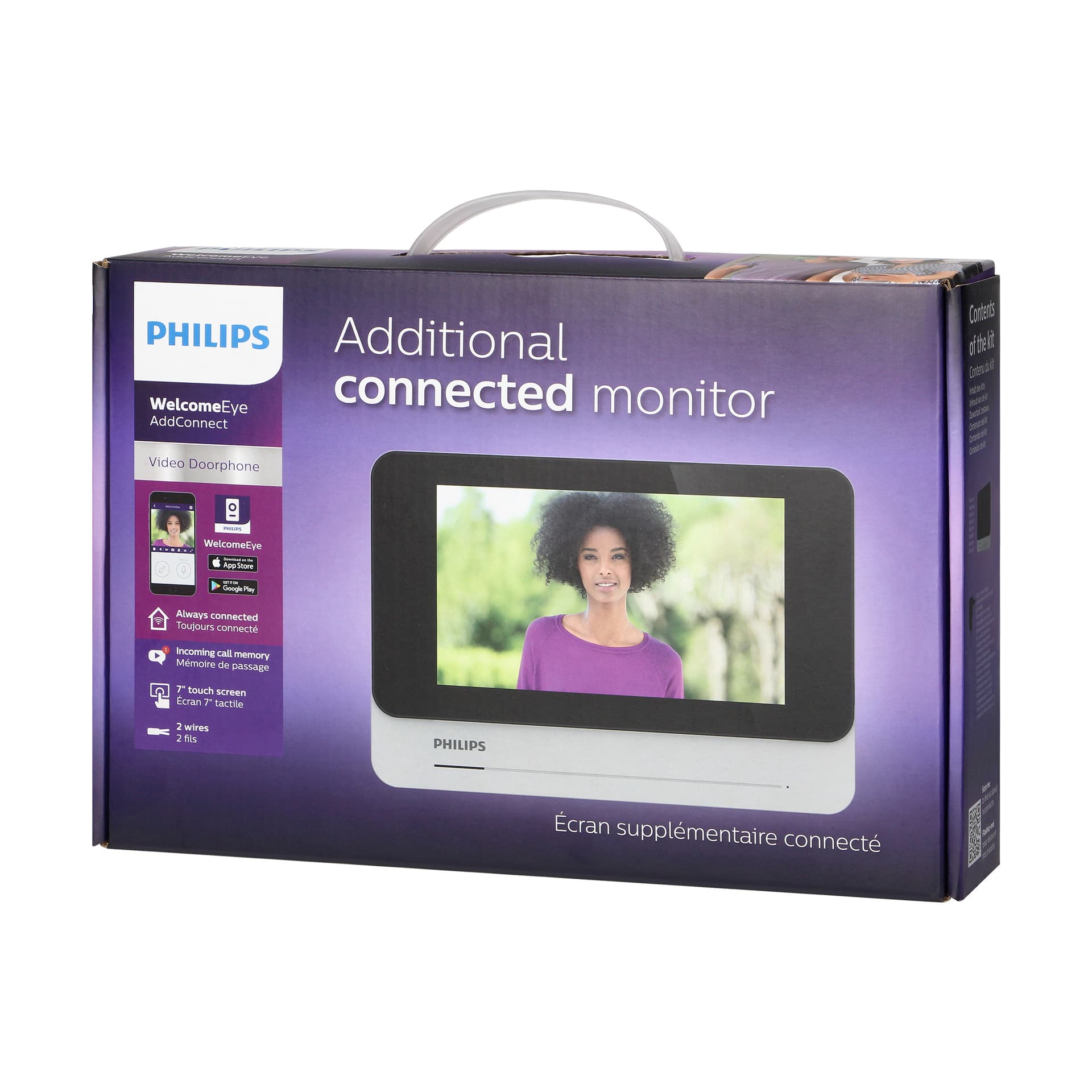 

Philips WelcomeEye AddConnect, monitor, LCD 7", WI-FI + APP na telefon, sterowanie bramą, interkom, do rozbudowy zestawów z serii WelcomeEye do wersji 2-rodzinnej