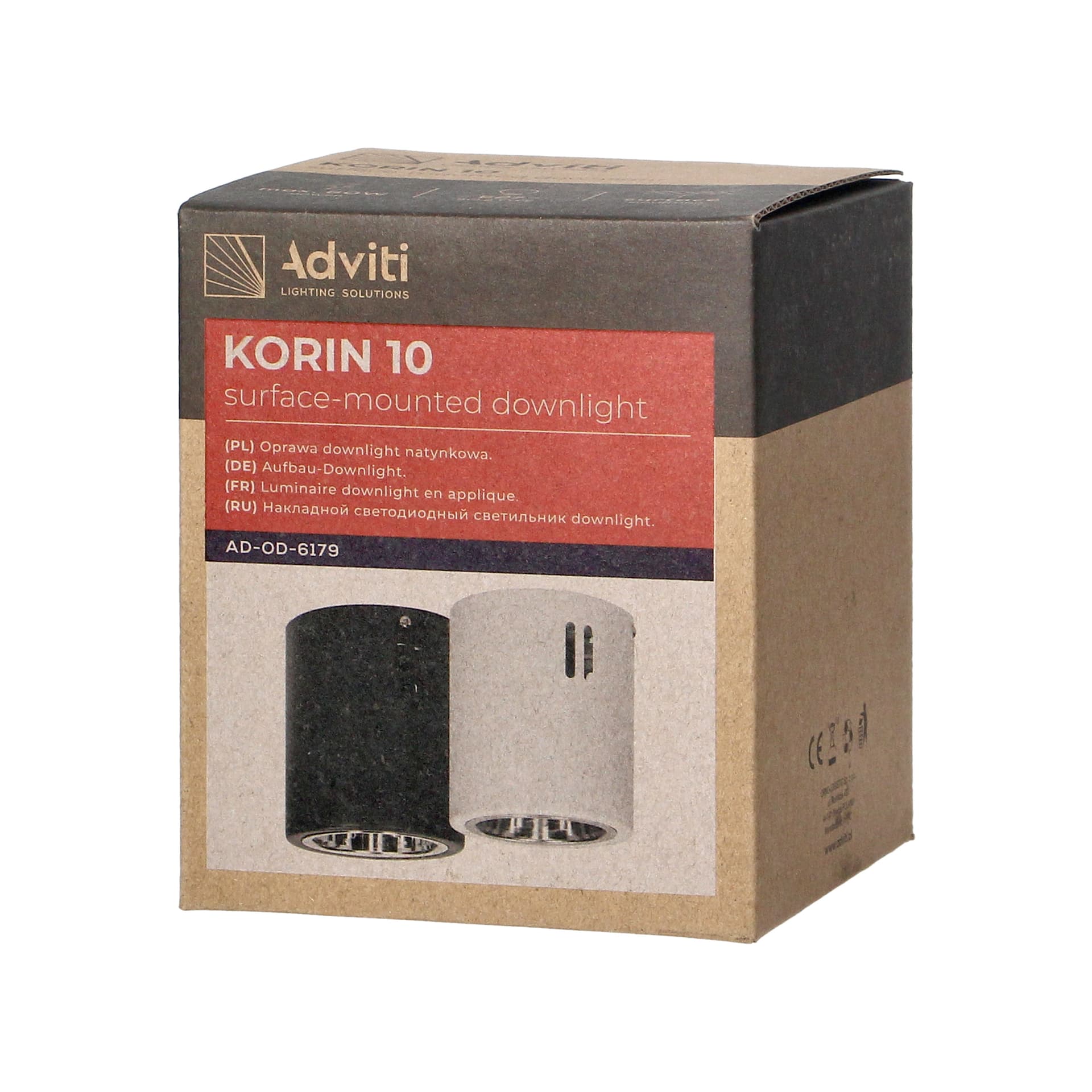 

KORIN 10, oprawa typu downlight, 60W, E27, stal, biała