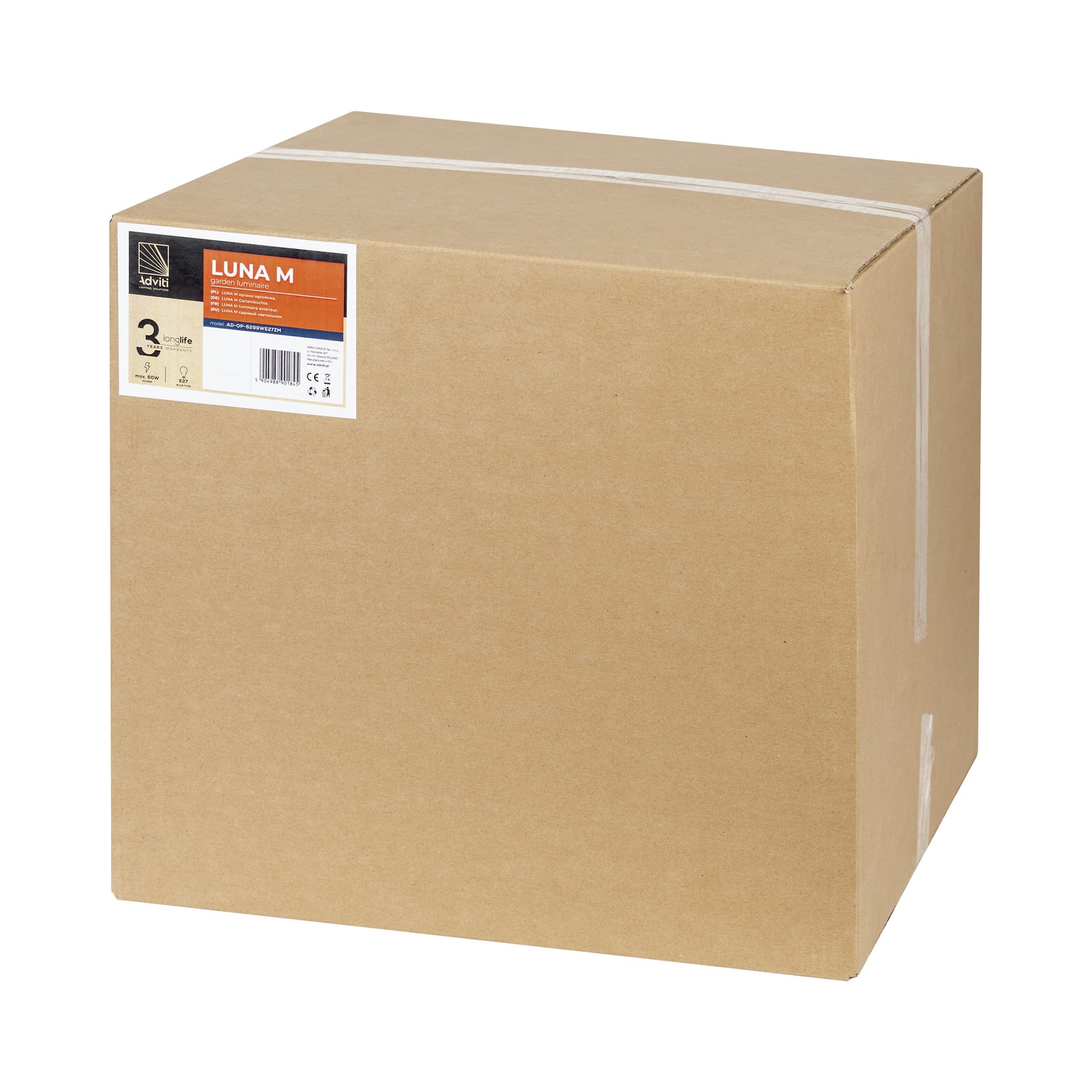 

LUNA M oprawa ogrodowa kula 1xE27, 1x60W, IP44, biała,  450