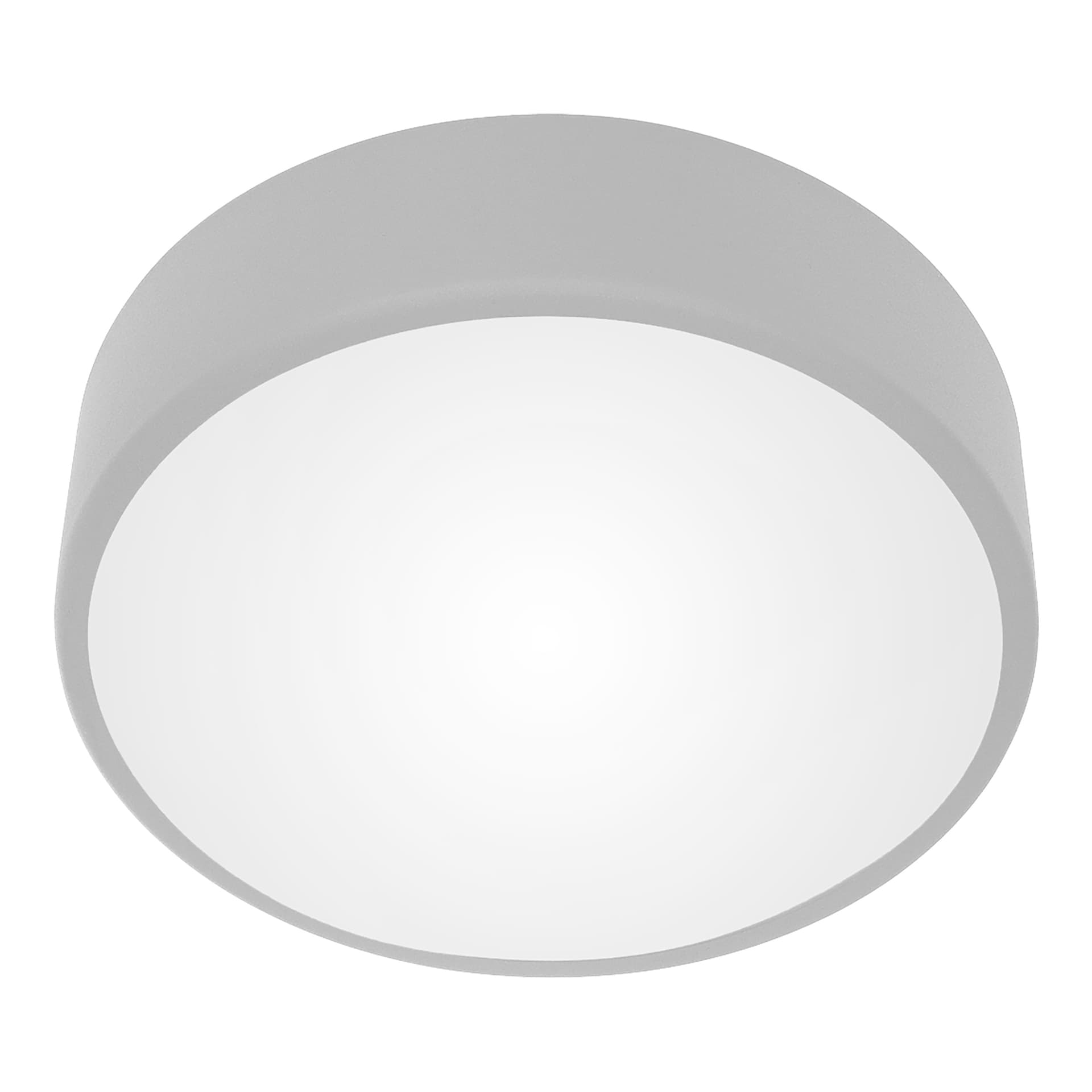

OVO plafon 2xE27, 2x24W, szara stal, klosz szklany matowy, IP20,  300