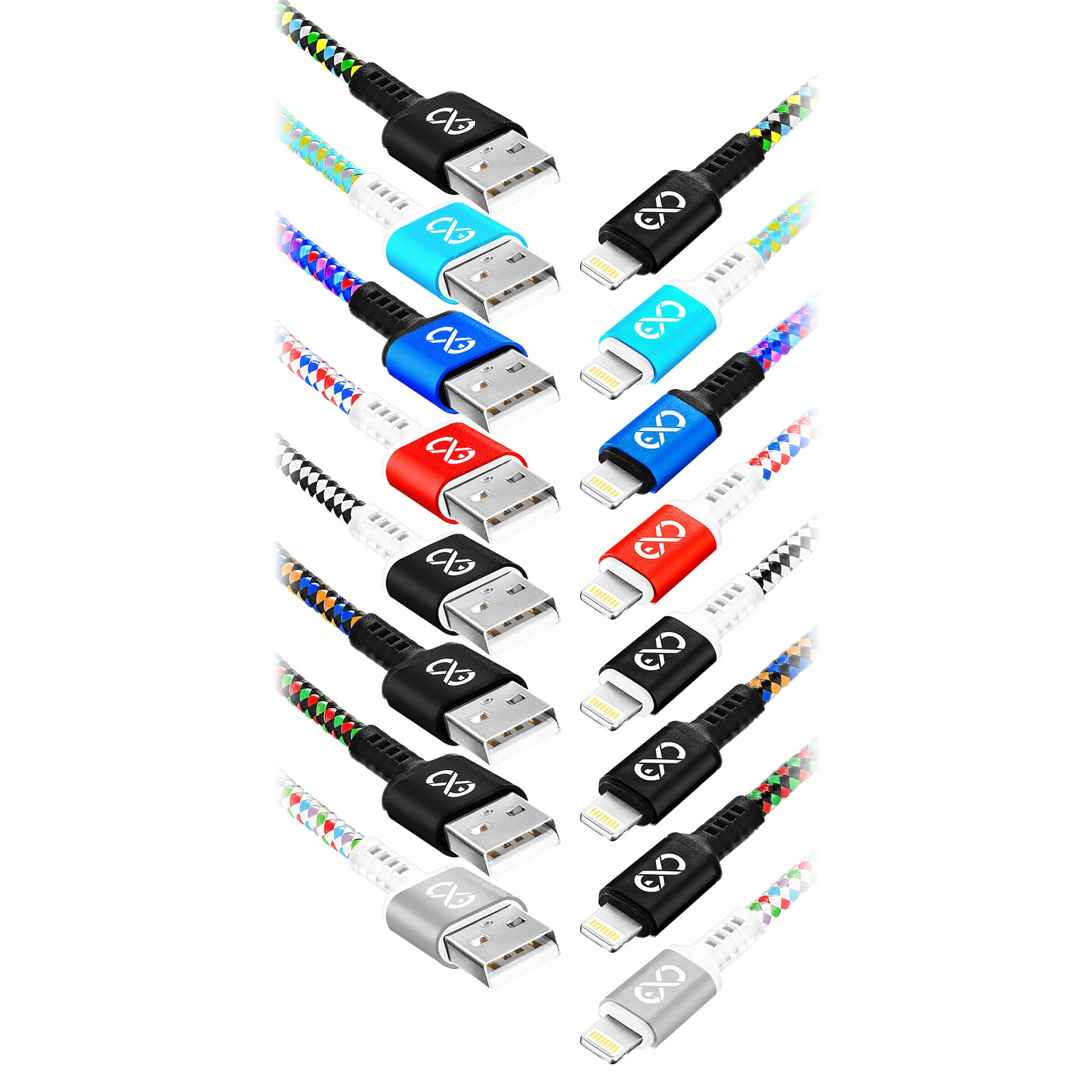 

EXC Mobile kabel USB - Lightning DIAMOND, 1.5M, 2.4A, szybkie ładowanie, kolor mix