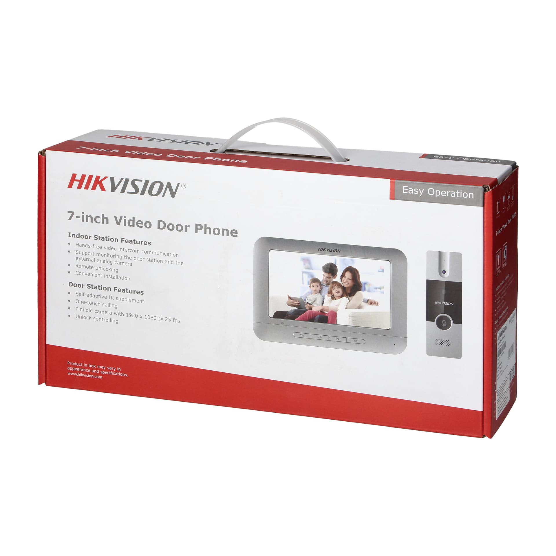 

HIKVISION DS-KIS202T zestaw wideodomofonowy 4-żyłowy jednorodzinny z monitorem 7" i kamerą typu pin-hole, możliwość obsługi 2 wejść, montaż natynkowy