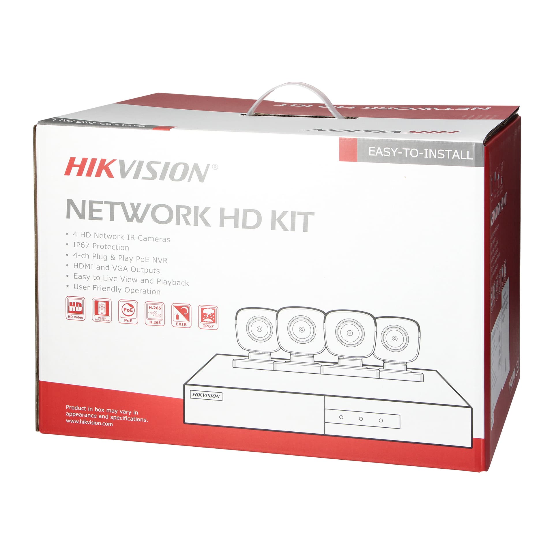 

HIKVISION IPKIT-B4-4CH zestaw monitoringu z 4 tubowymi kamerami IP HIKVISION IP-CAM-B140H oraz 4-kanałowym rejestratorem HIKVISION NVR-4CH, rozdzielczość 4Mpx, zasilanie PoE, doświetlenie IR, cyfrowa redukcja szumów, IP67