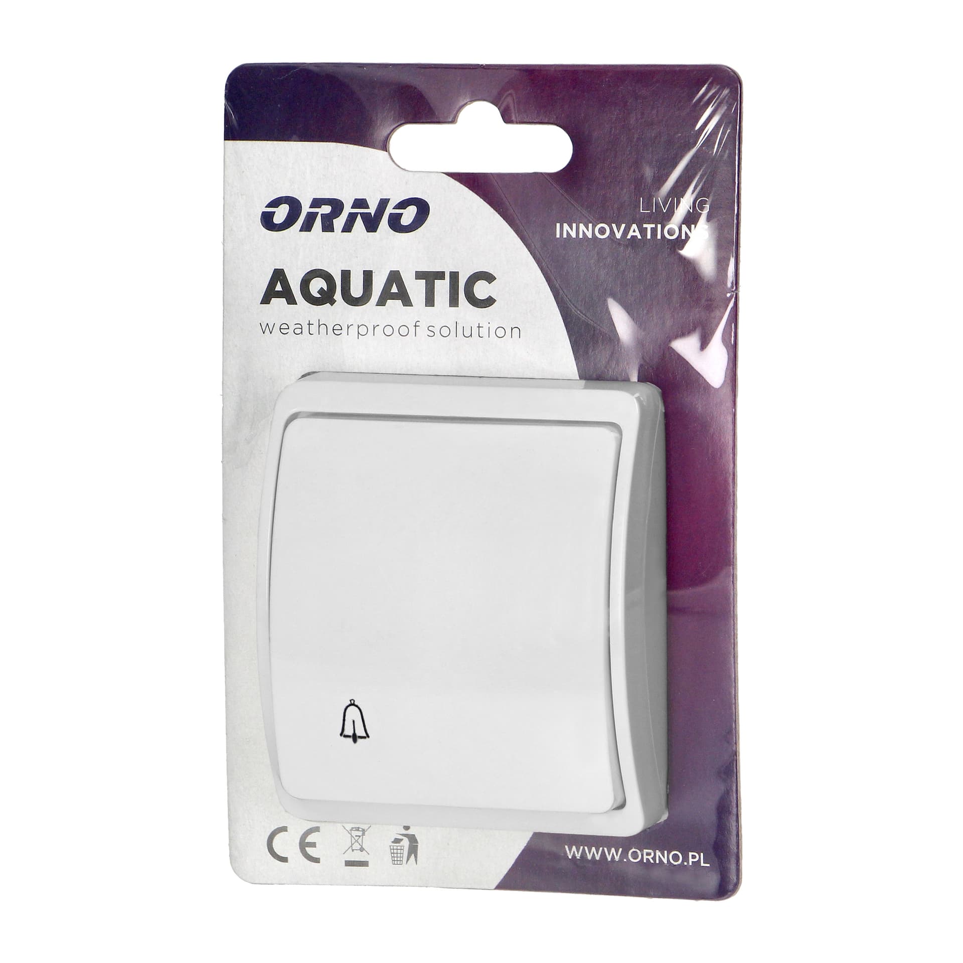 

Przycisk dzwonek n/t AQUATIC, IP44, biały