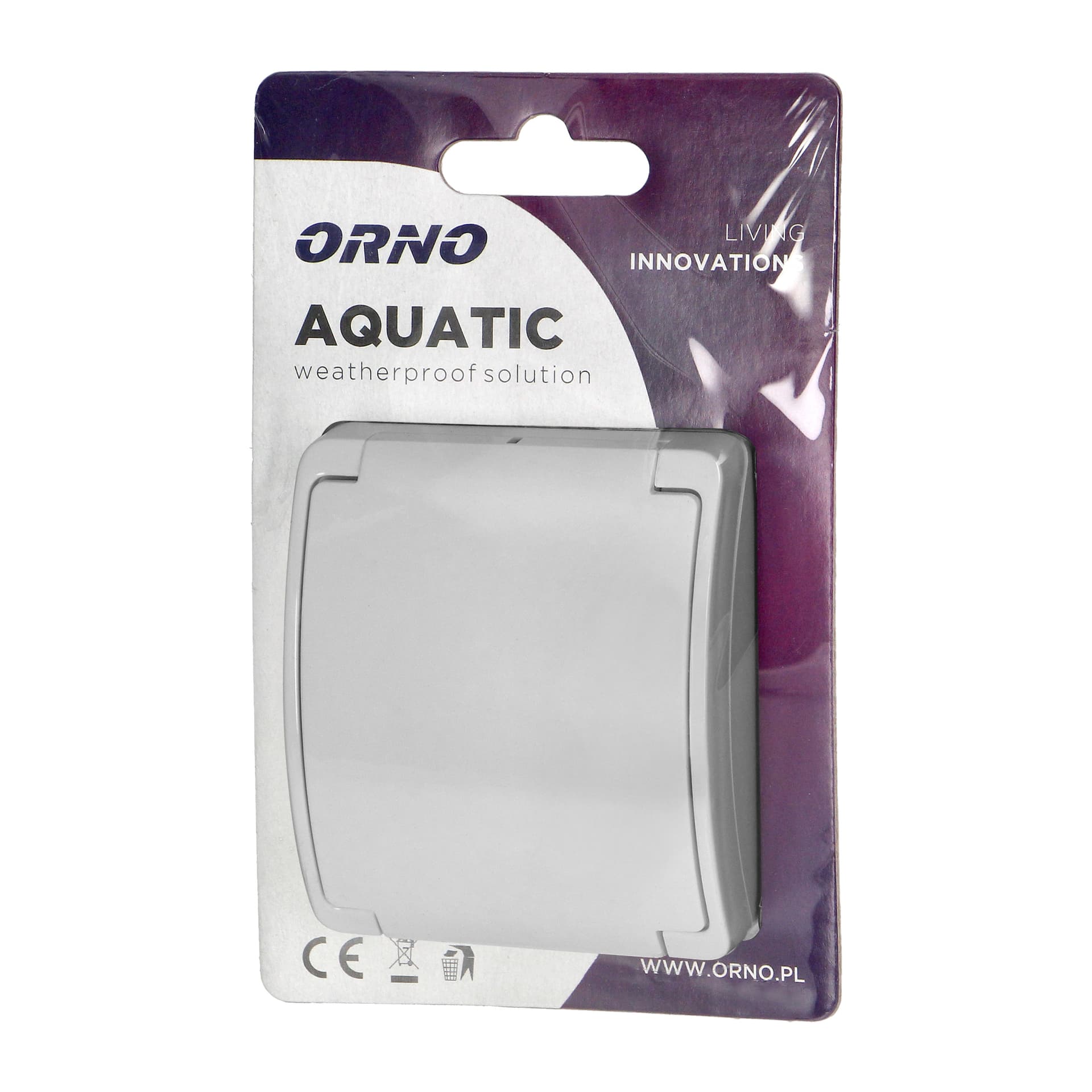 

Gniazdo pojedyncze 2P+Z AQUATIC, IP44, białe