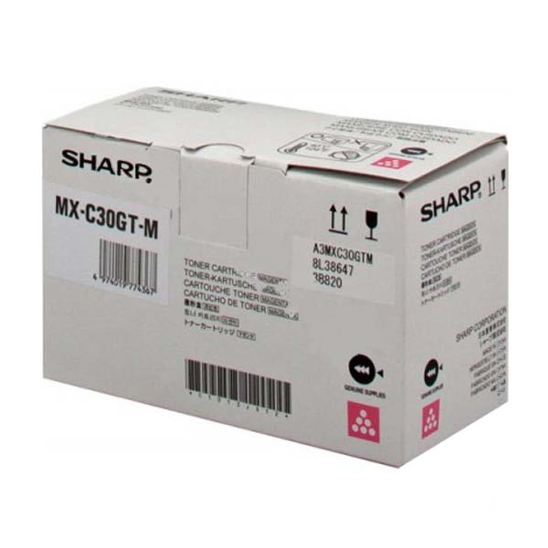 

Sharp oryginalny toner MX-C30GTM, magenta, 6000s, Sharp MX-C250FE, C300WE, O