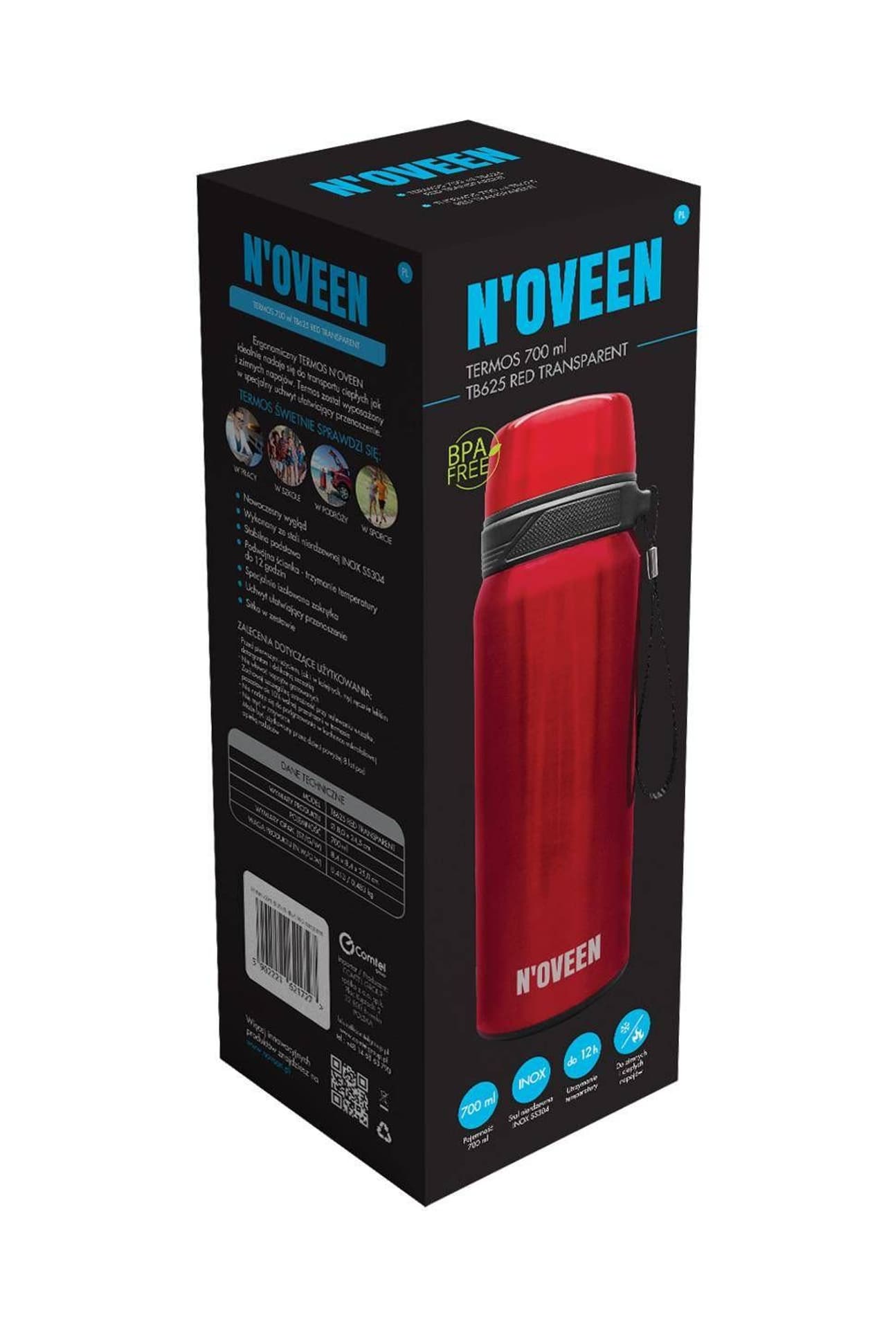 

Termos NOVEEN TB625 Red Transparent 700 ml
