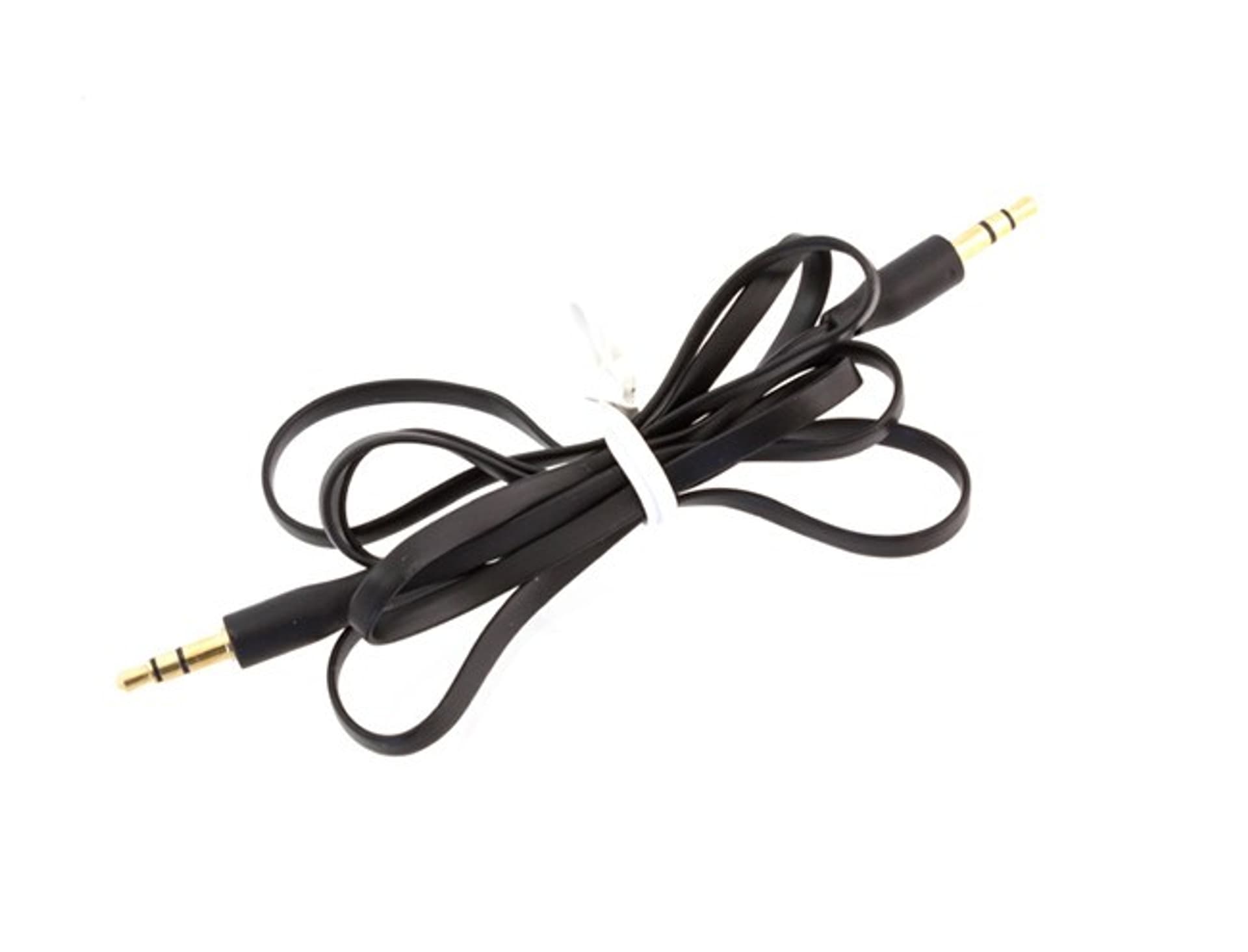 

AK292A Kabel płaski jack 3,5mm 1m czarny