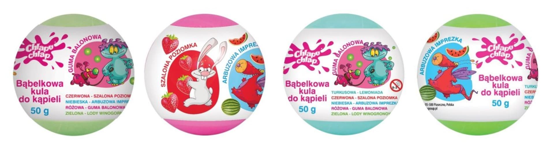 

CHLAPU CHLAP Bąbelkowe Kule do kąpieli - mix zapachów 50g