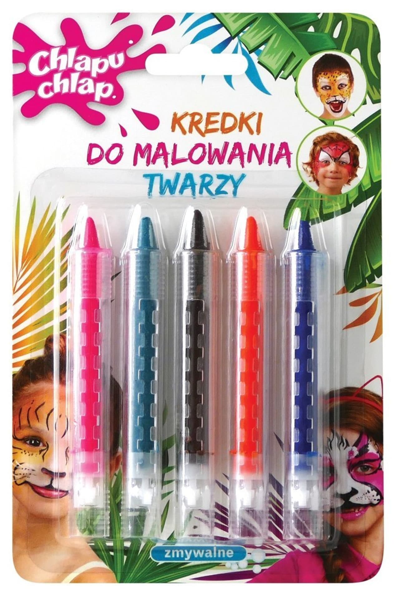 

CHLAPU CHLAP Kredki do malowania twarzy - dziewczynka 1op.-5szt