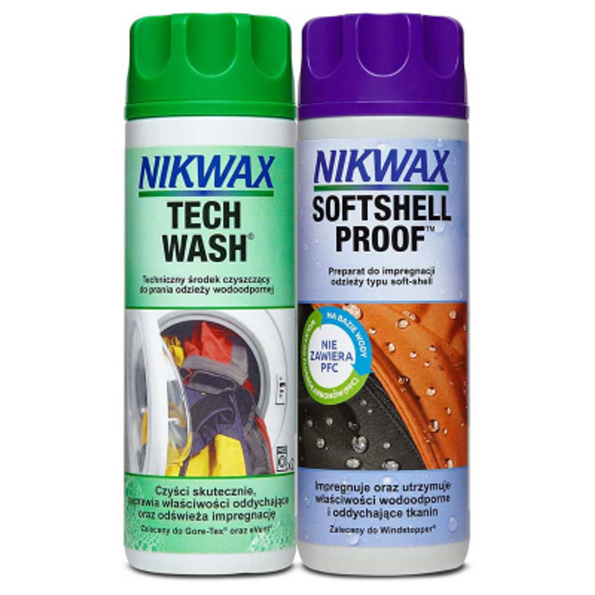 

Zestaw pielęgnacyjny Nikwax Tech Wash + Soft Shell Proof 2*300 ml