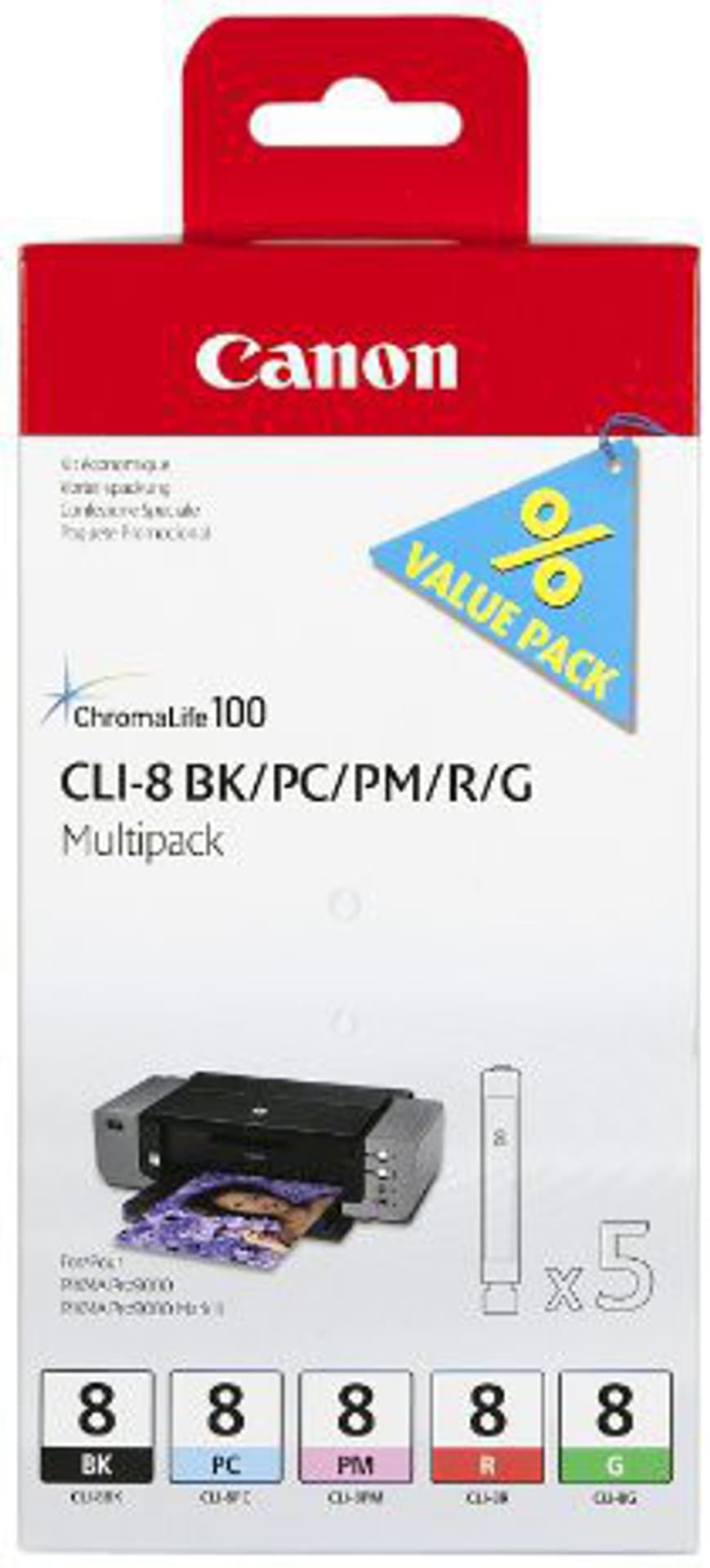 

Wkład CANON CLI-8 Ink Cartridge Multi-Pack 0620B027