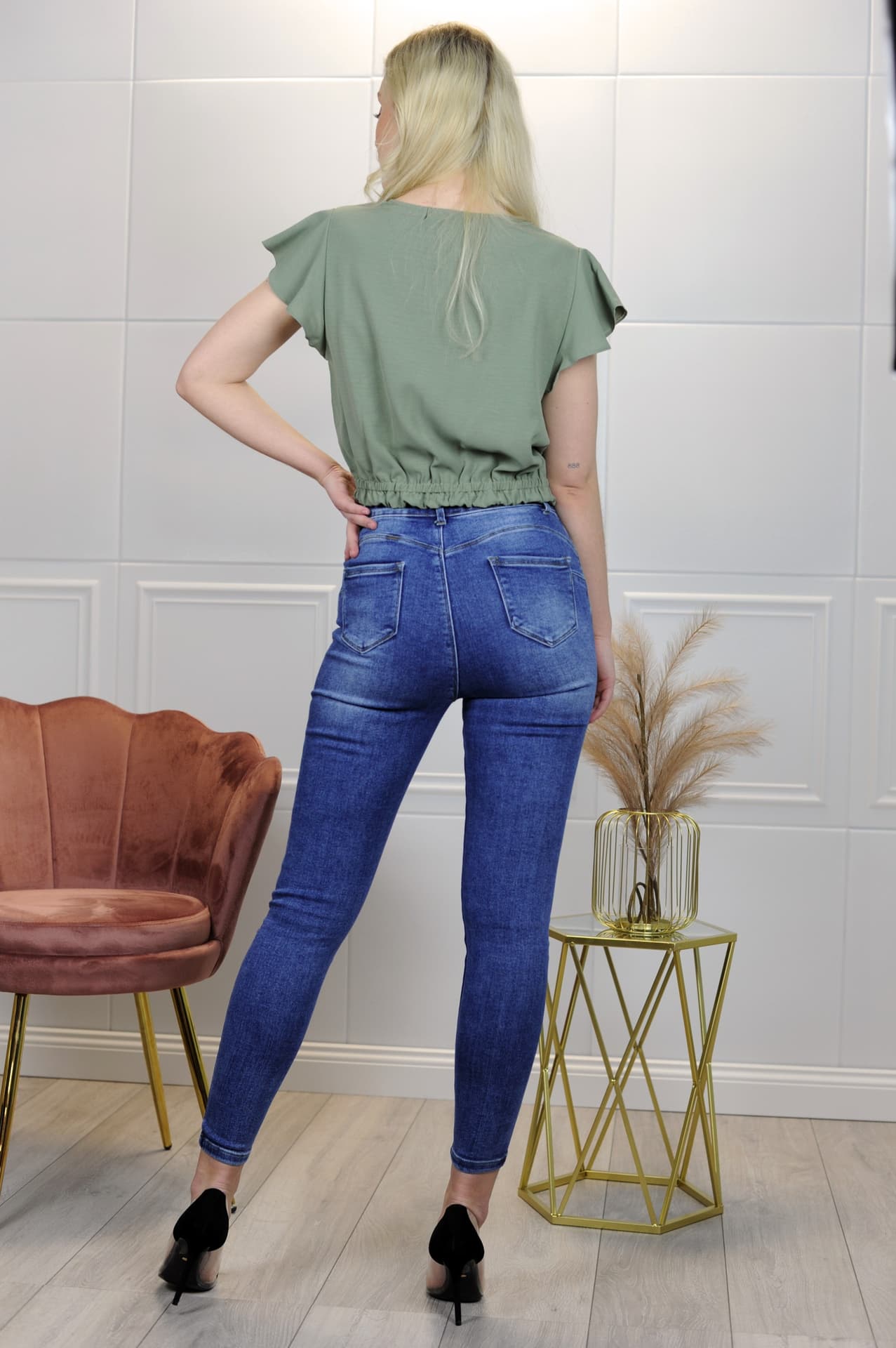 

Merribel elastyczne jeansowe spodnie rurki Callinera Niebieskie (kolor blue, rozmiar 2xl)