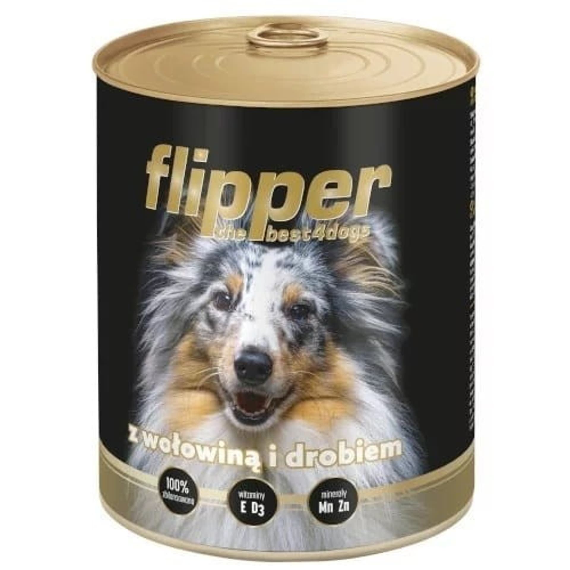 

DOLINA NOTECI Flipper z wołowiną i drobiem - mokra karma dla psa - 400g